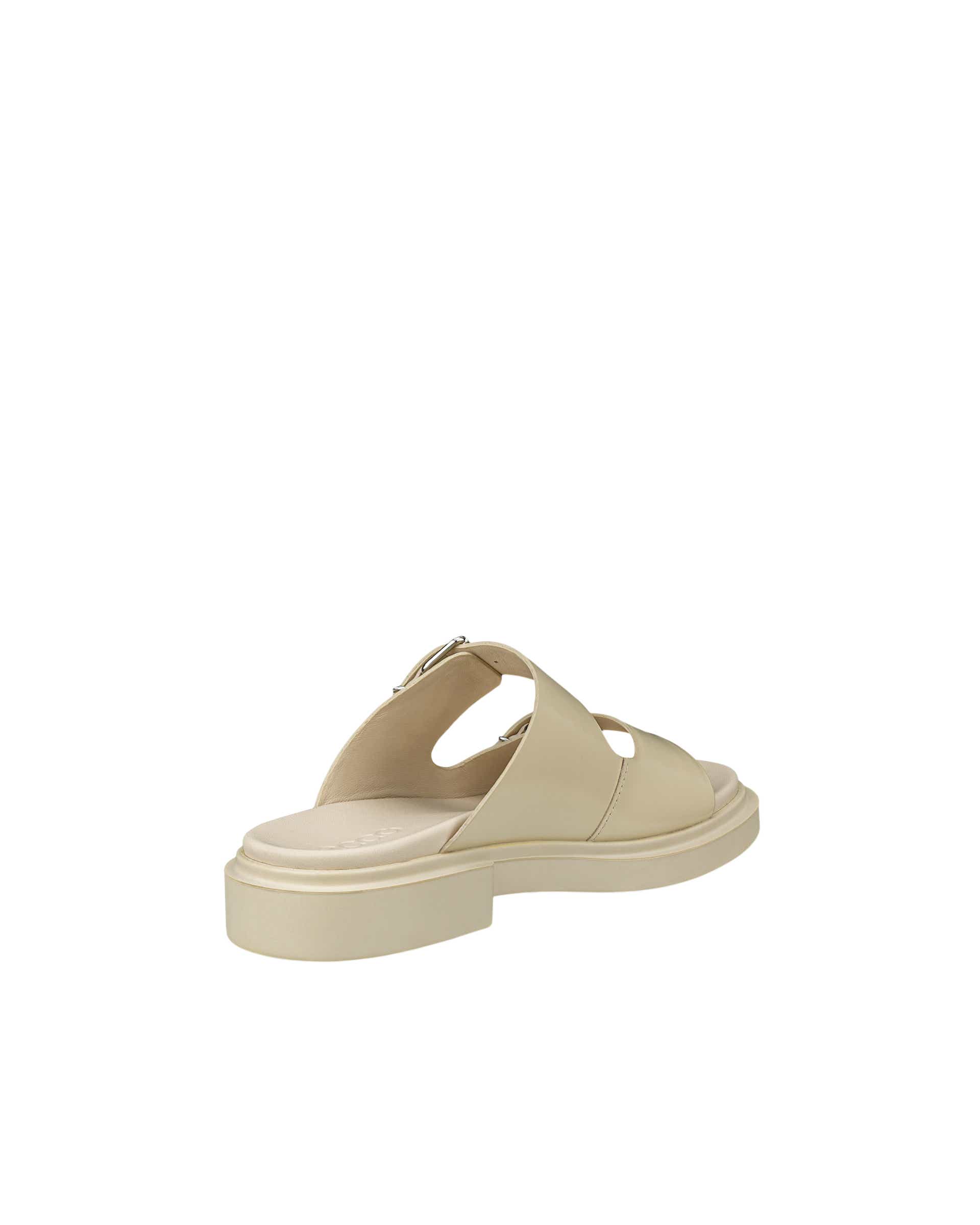 Women's ECCO® Metropole Seoul Patent Leather Two Strap Sandal - Beige - Back