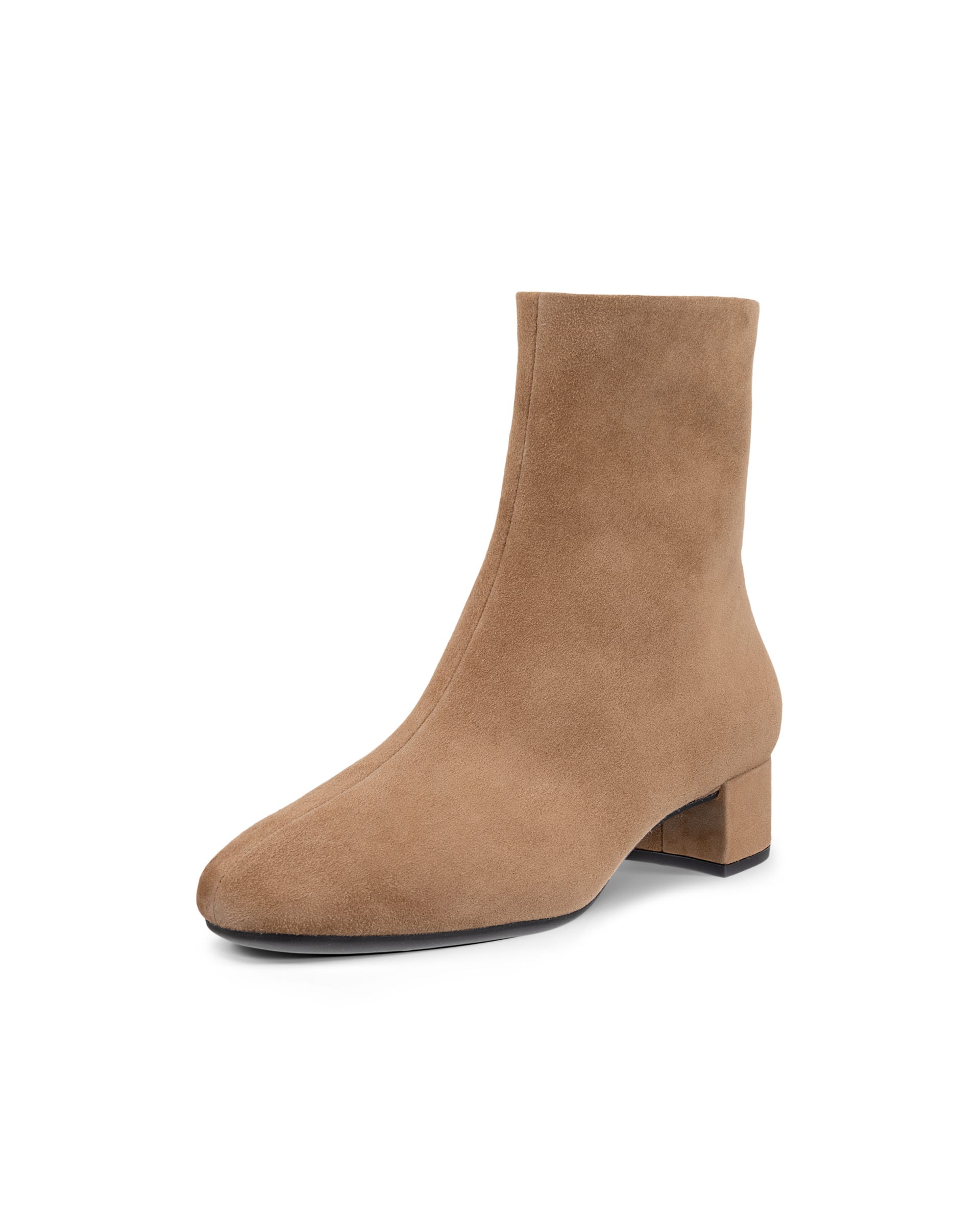 ECCO® LIVA 35 Damen Ankle Boot aus Veloursleder - Braun - Outside