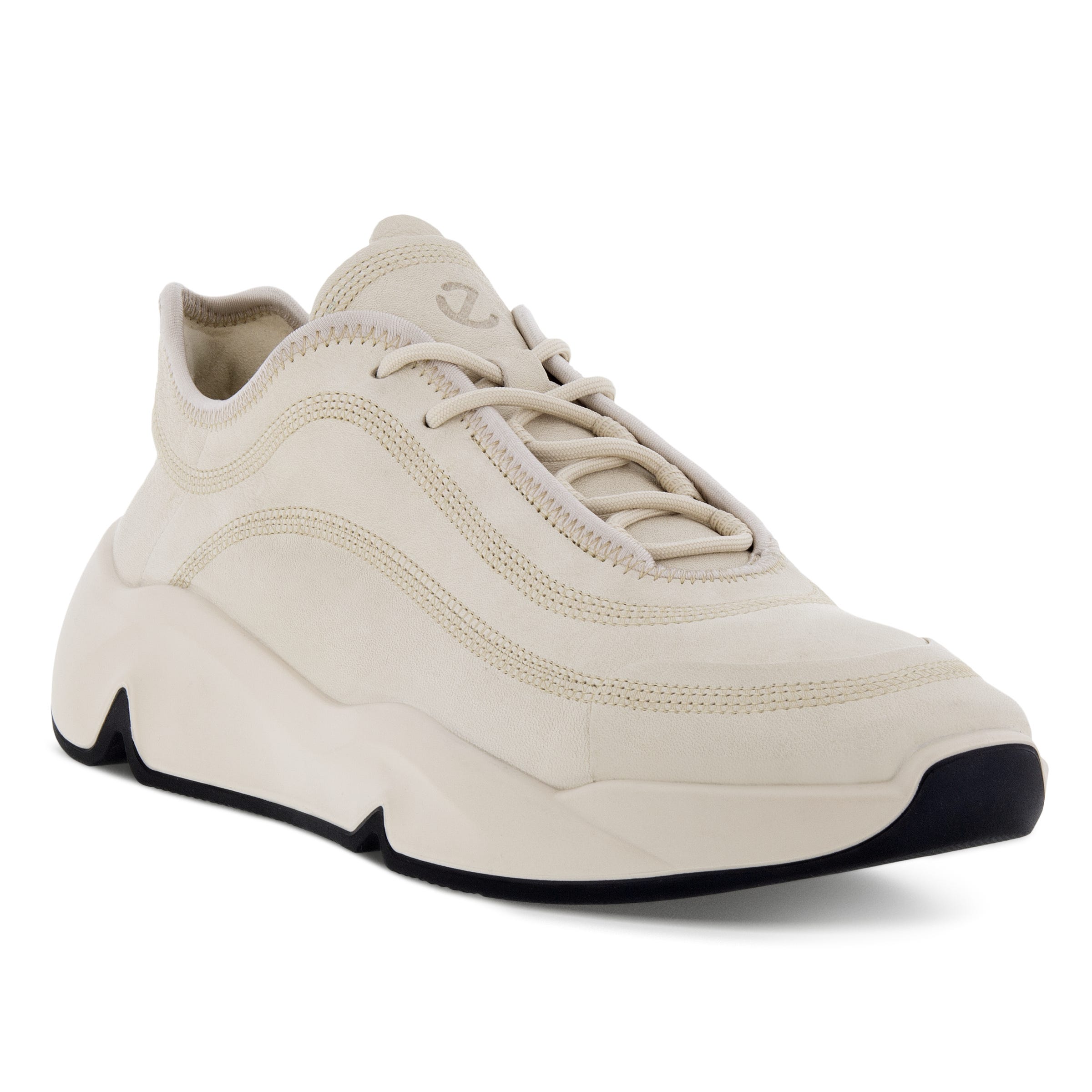 Men's ECCO® Chunky Sneaker Leather Platform Sneaker - Beige - Main