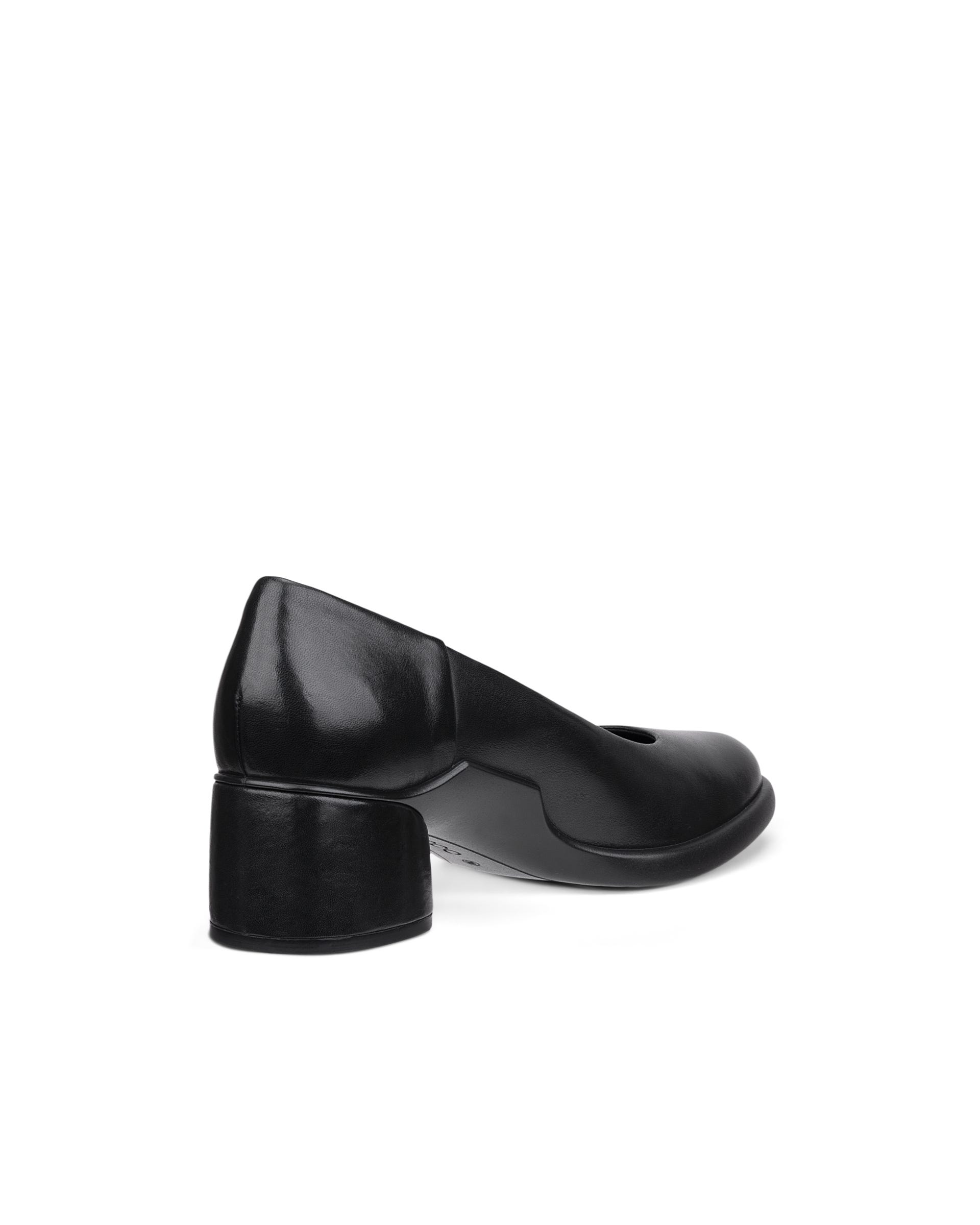 Women's ECCO® SCULPTED LX 35 Leather Block-Heeled Pump - Black - Outside