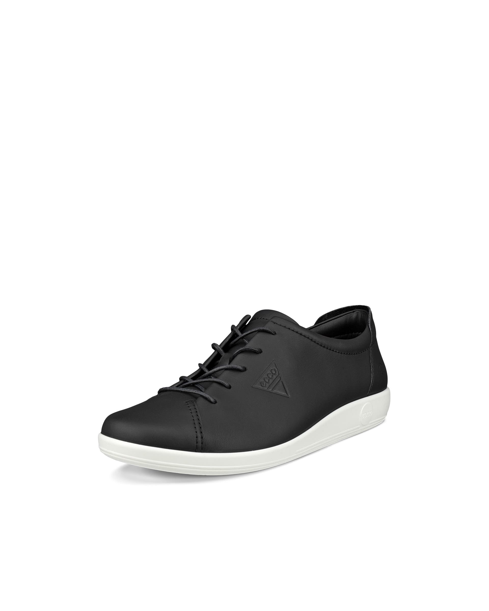 Women's ECCO® Soft 2.0 Leather Walking Shoe - Black - Main