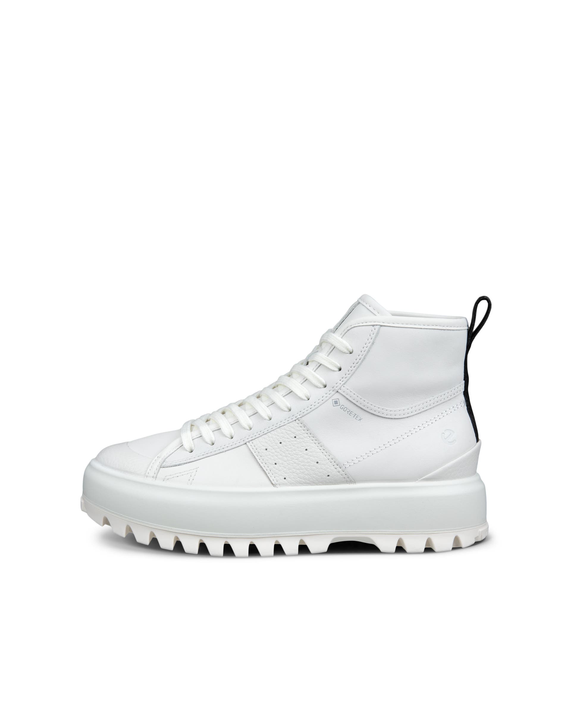 Women's ECCO® Street Ace Rugged Nubuck Gore-Tex High-Top Sneaker - White - Outside