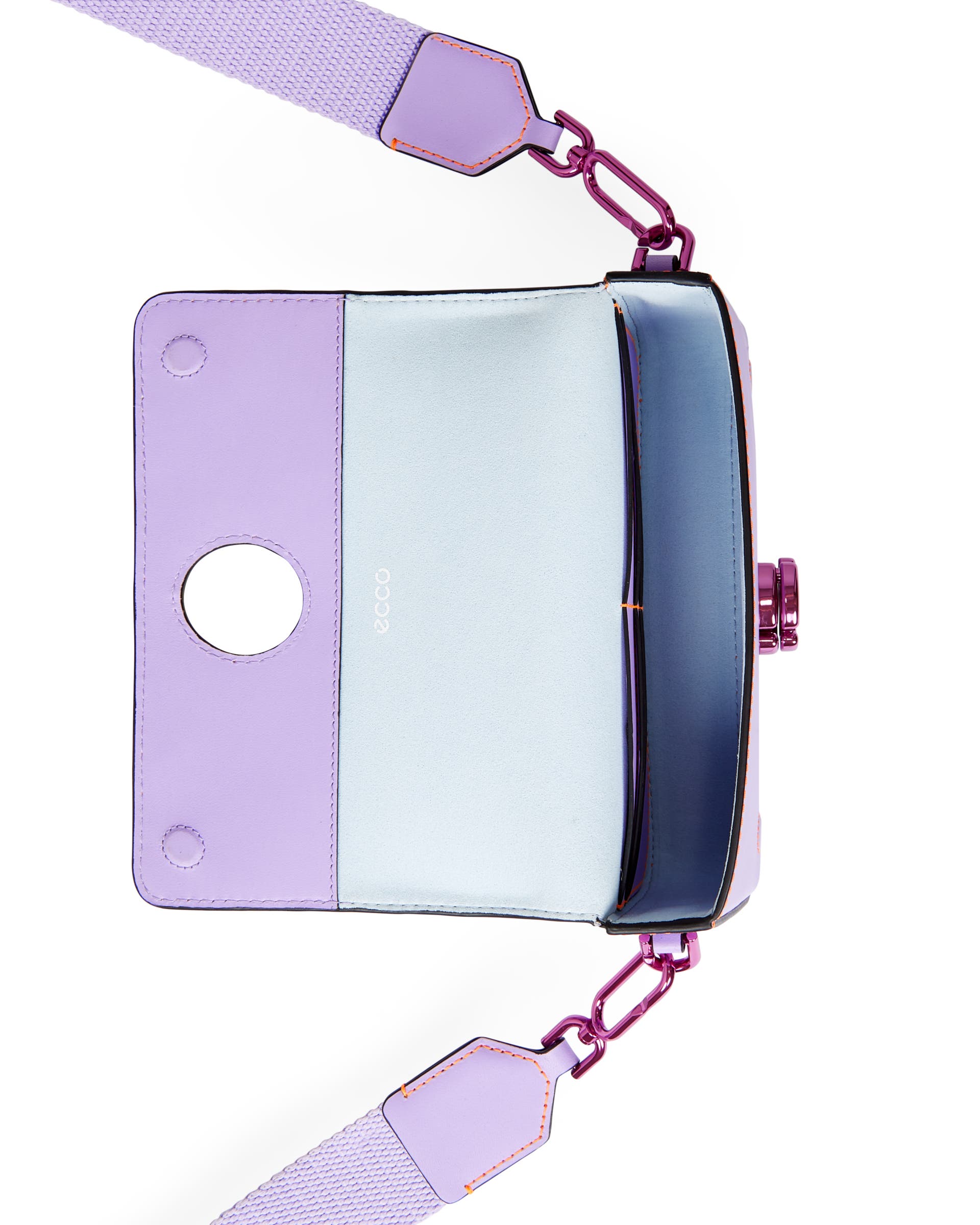 ECCO® Pinch Leather Crossbody Bag - Purple - Birdeye