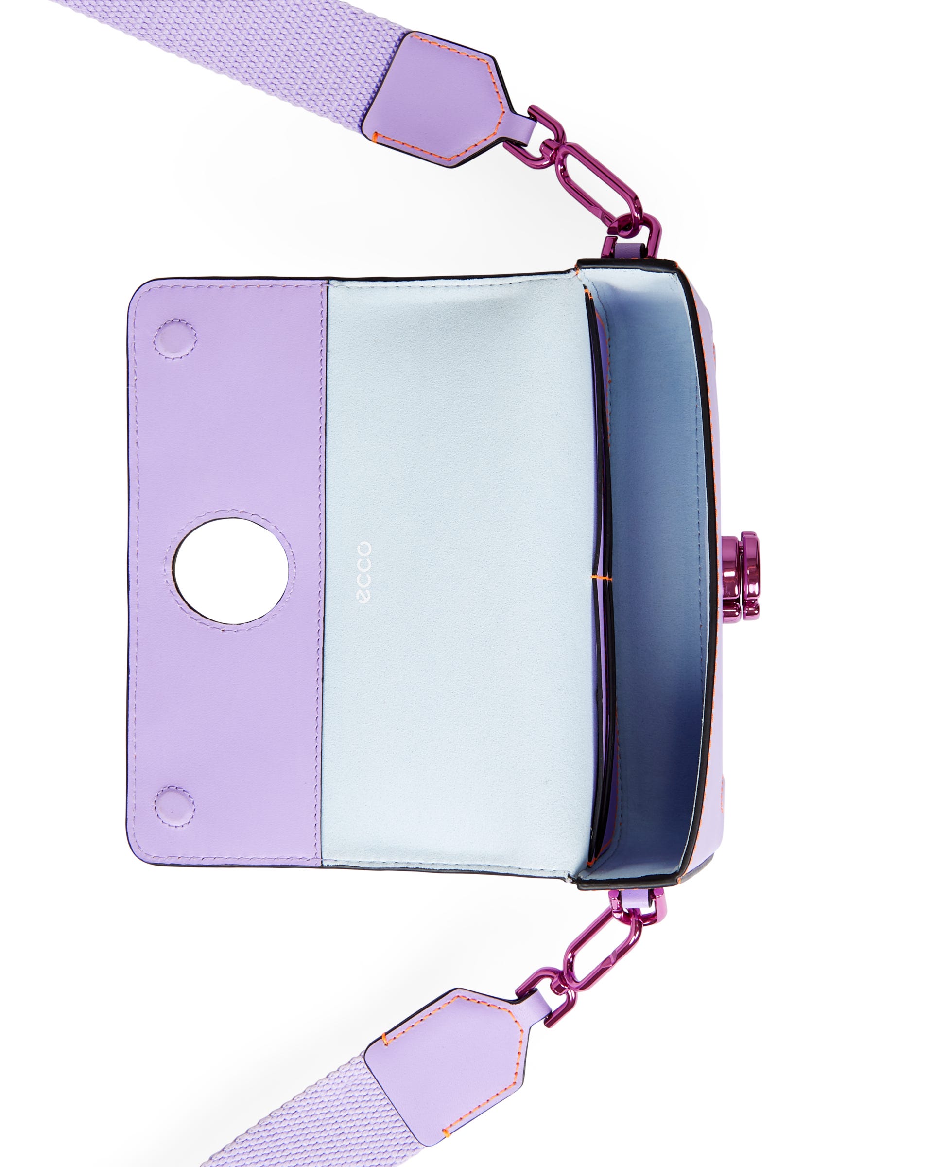 ECCO® Pinch Leather Crossbody Bag - Purple - Birdeye