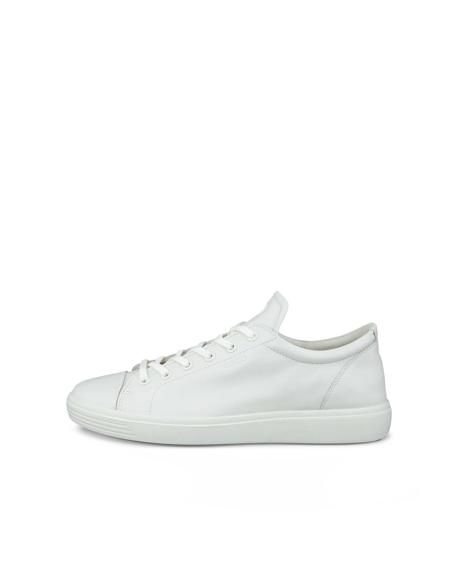 Women's ECCO® SOFT CLASSIC Leather Trainer - White - Outside