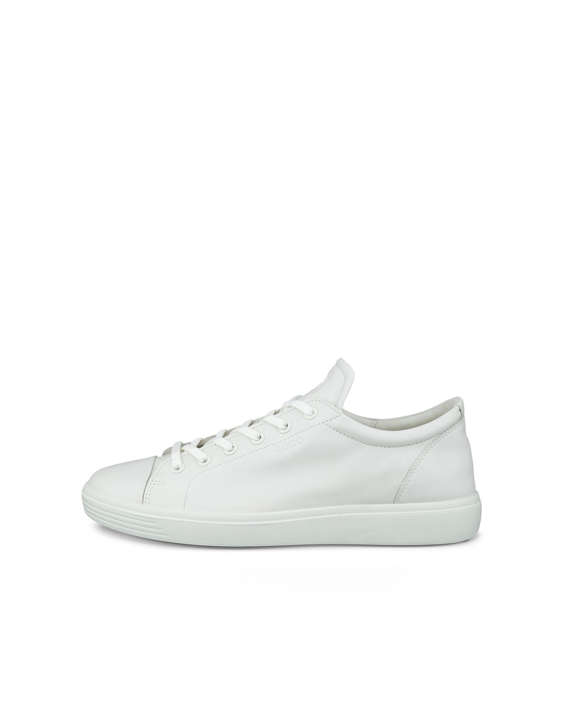 Women's ECCO® SOFT CLASSIC Leather Trainer - White - Outside
