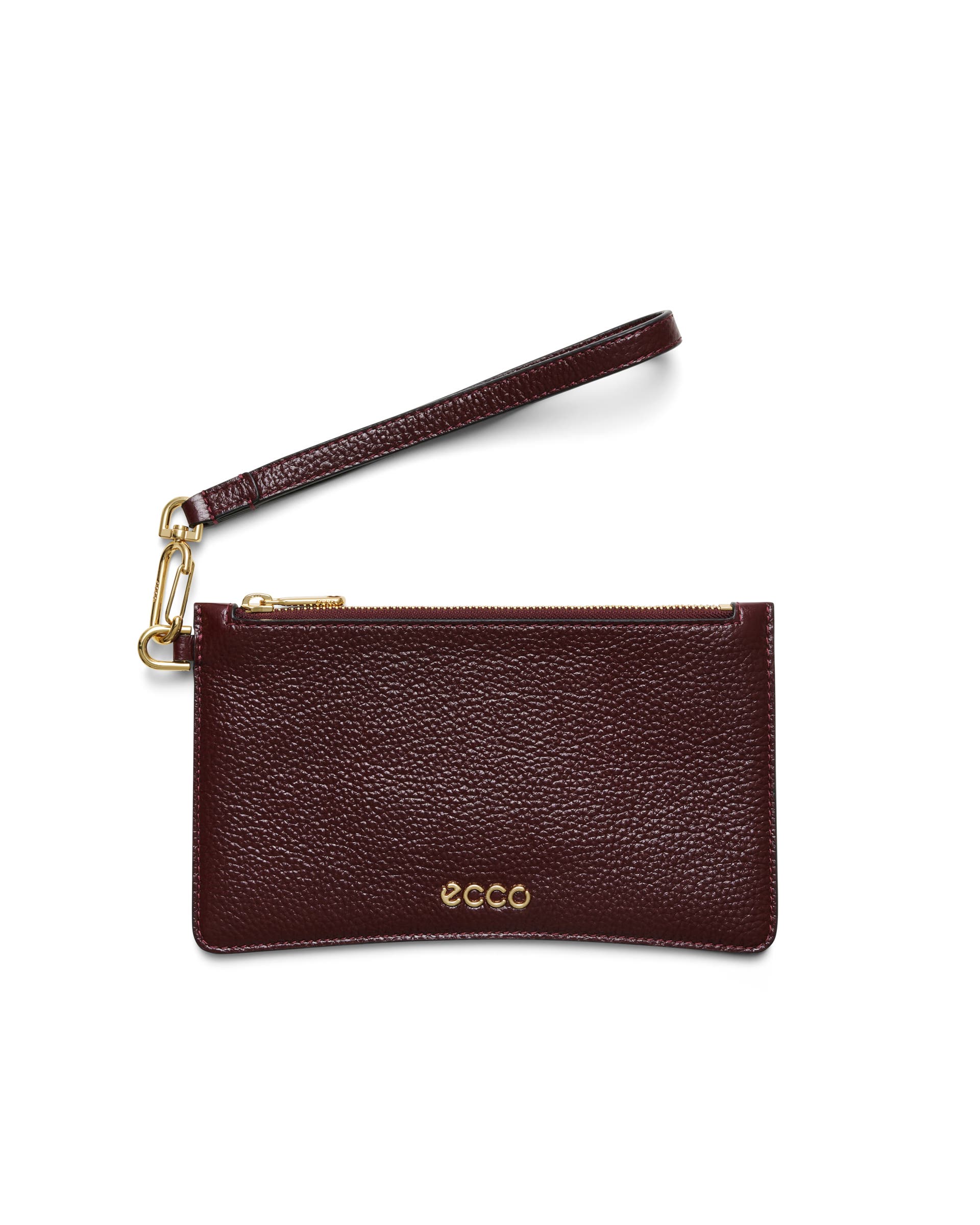 ECCO Wristlet Soft Shine Pebbled レザーポーチ | レッド ECCO Wristlet Soft Shine Pebbled レザーポーチ | レッド