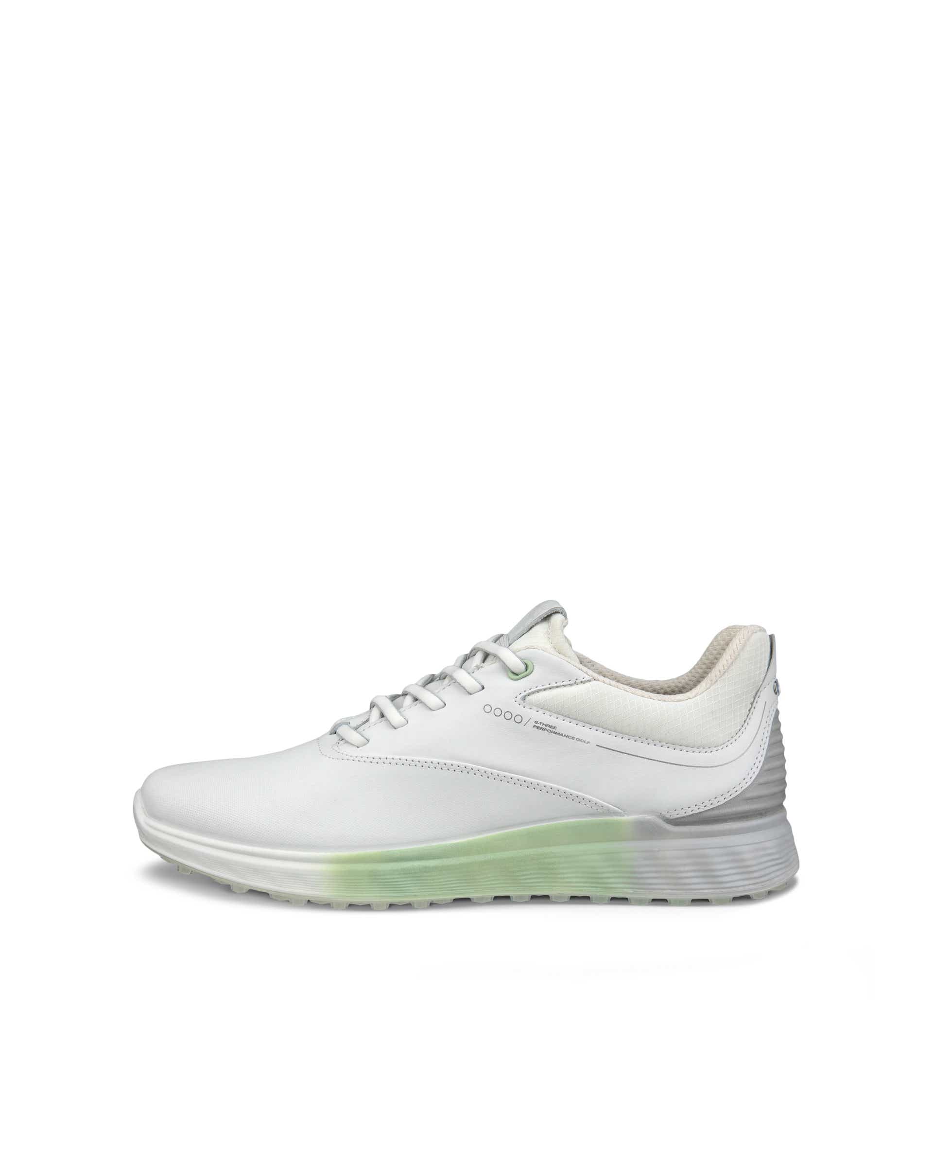 Ladies ECCO® Golf S-Three Leather Gore-Tex Shoe - White - Outside