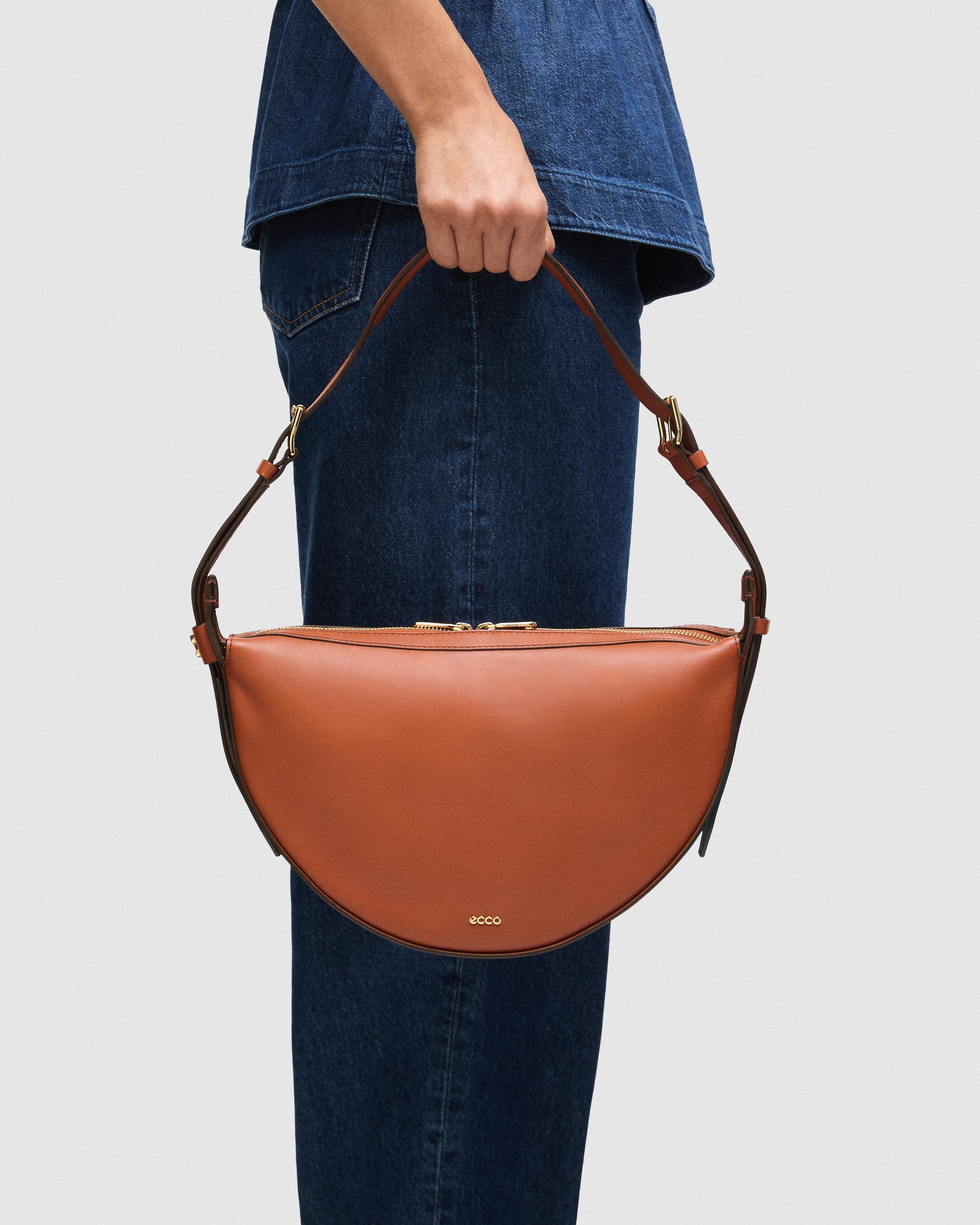 ECCO® FORTUNE Leather Shoulder Bag - Brown - Lifestyle image-1