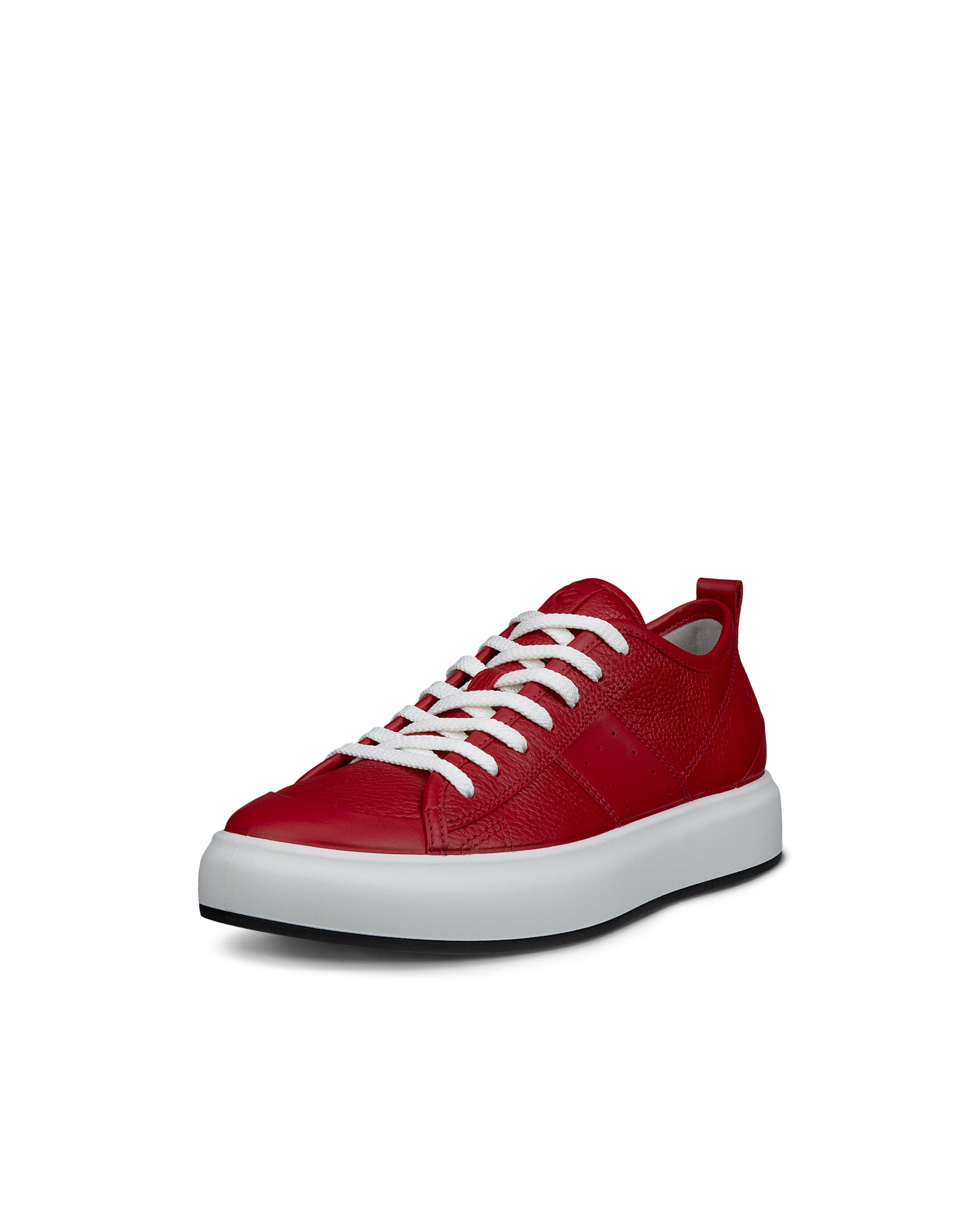 Women's ECCO® Street Ace Leather Sneaker - Red - Main