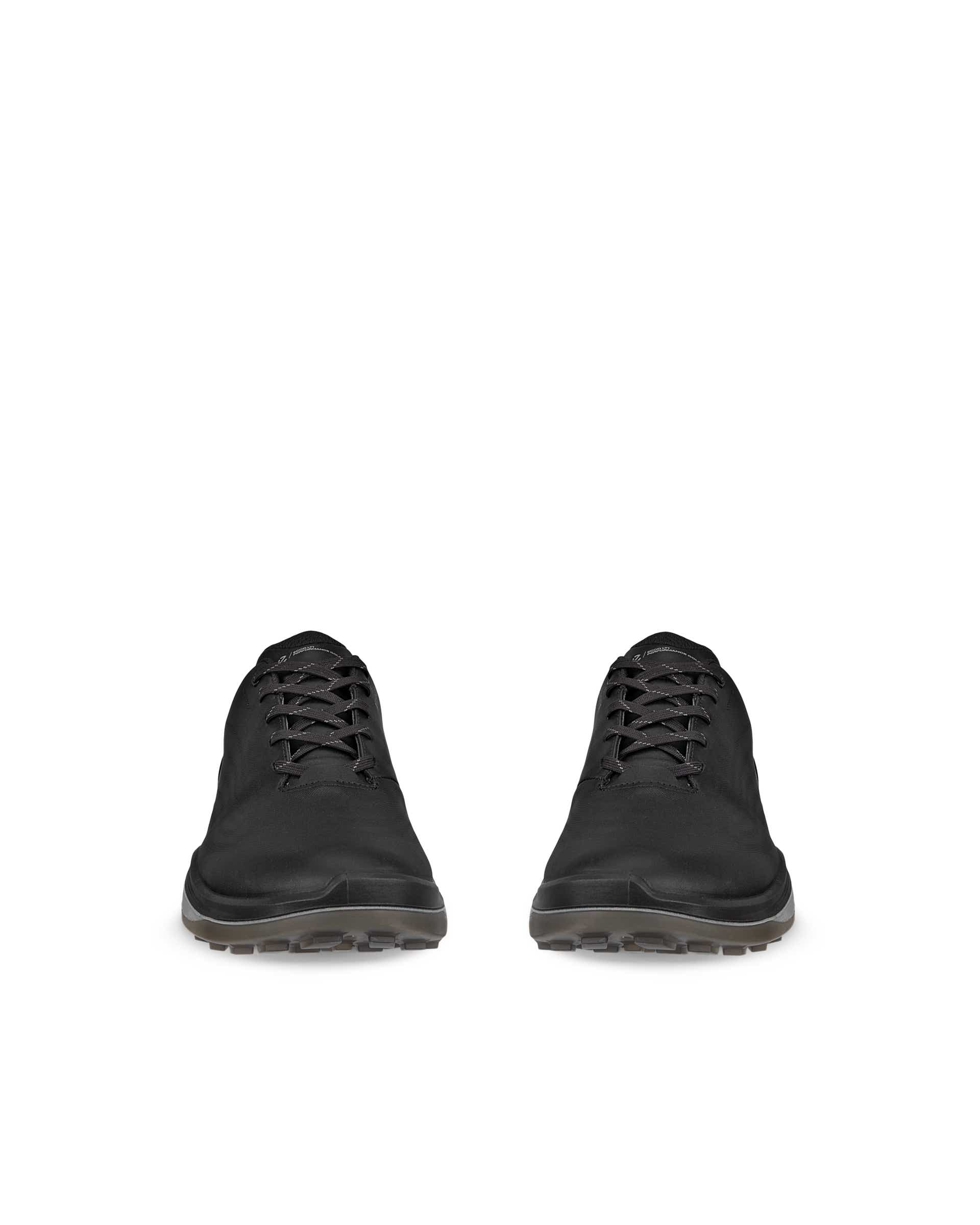 Men's ECCO® Golf LT1 Leather Waterproof Shoe - Black - Front pair