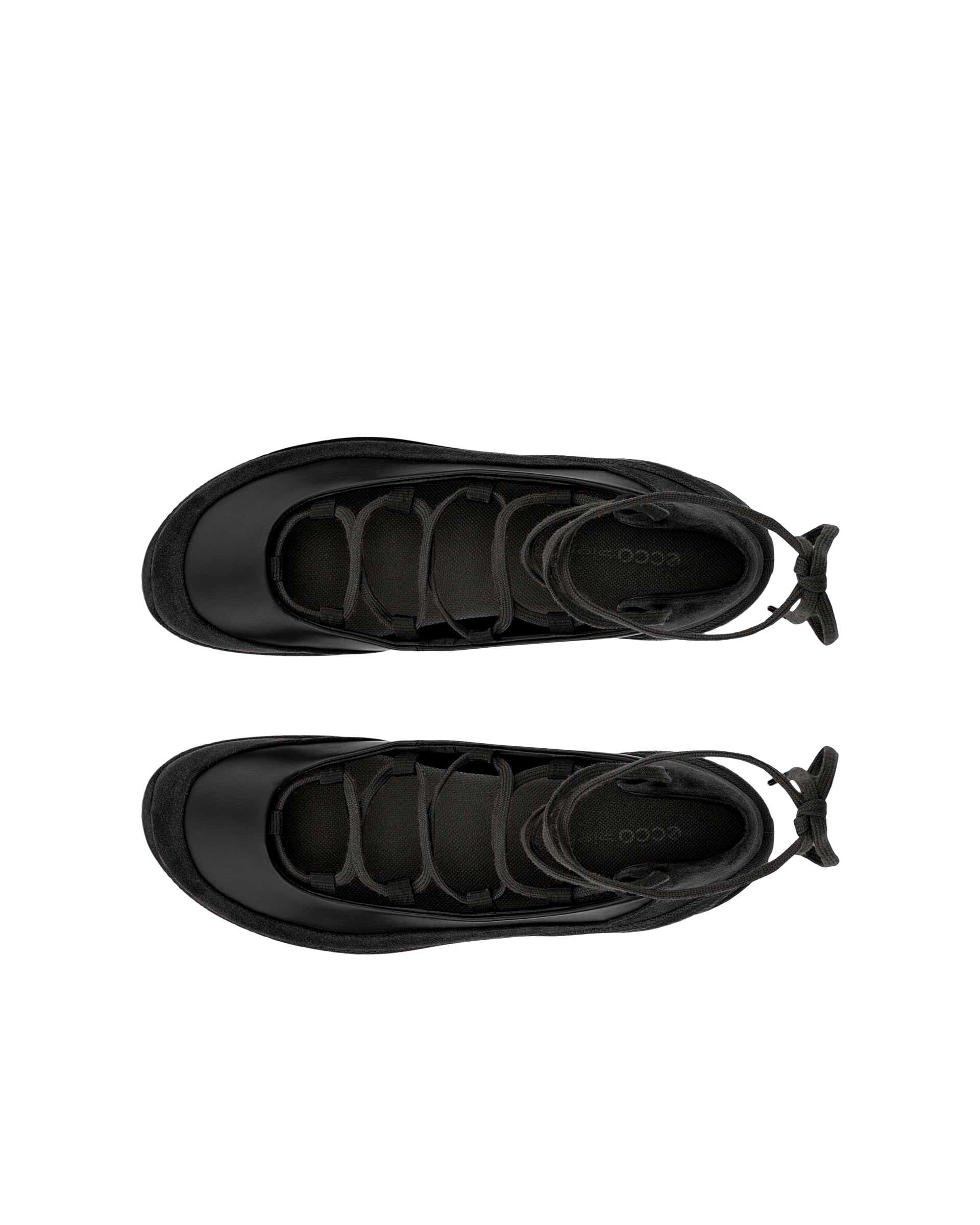 ECCO® BIOM LITE női bőr balerinacipő - Fekete - Top left pair