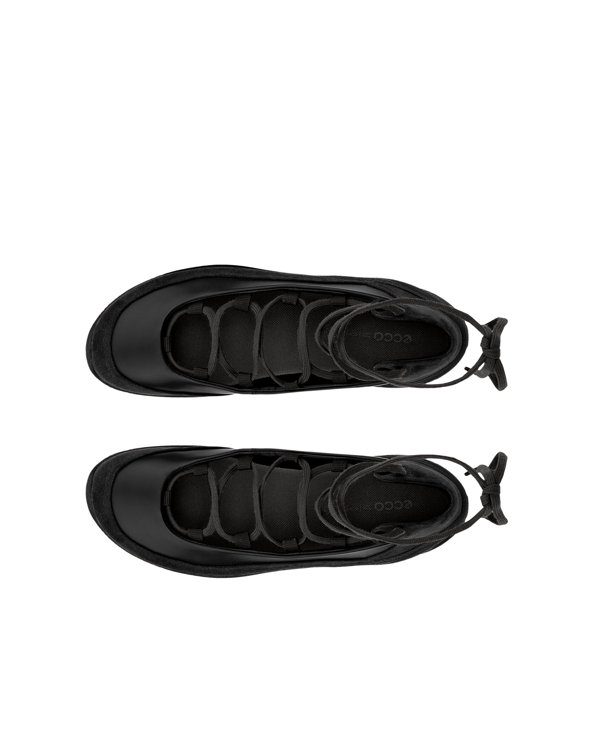 ECCO® BIOM LITE női bőr balerinacipő - Fekete - Top left pair