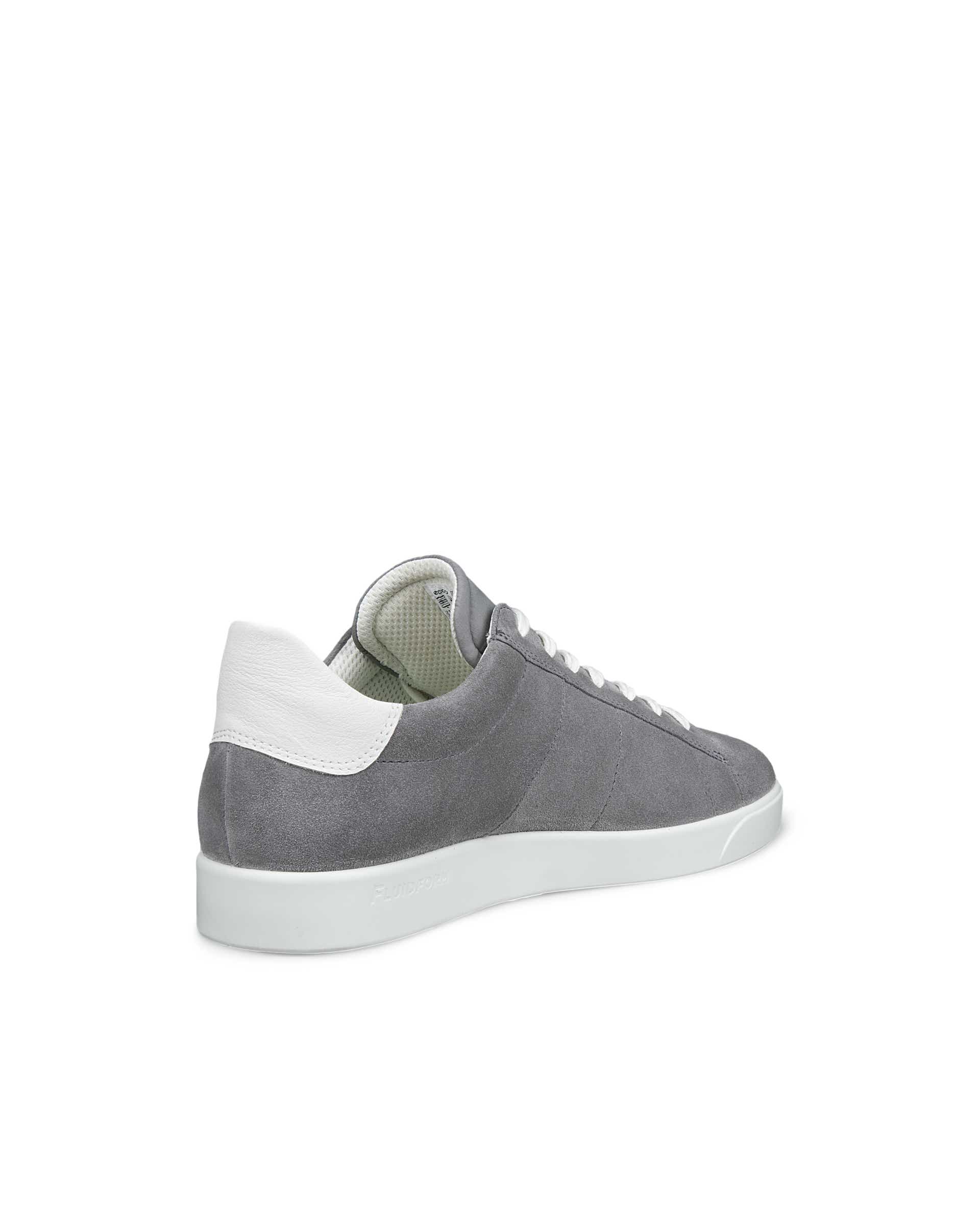 ECCO® STREET LITE heren suède sneaker - Grijs - Back