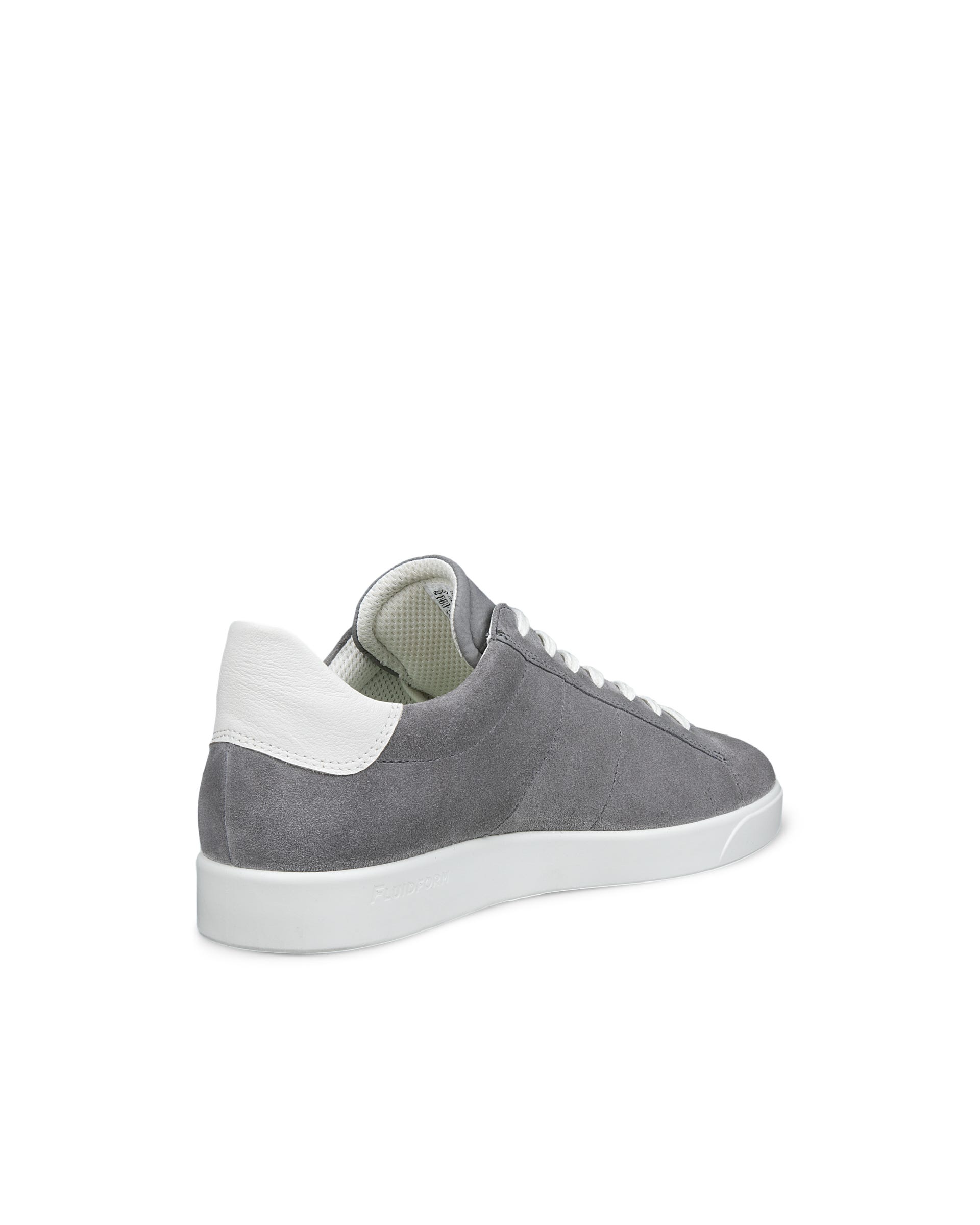 ECCO® STREET LITE heren suède sneaker - Grijs - Outside
