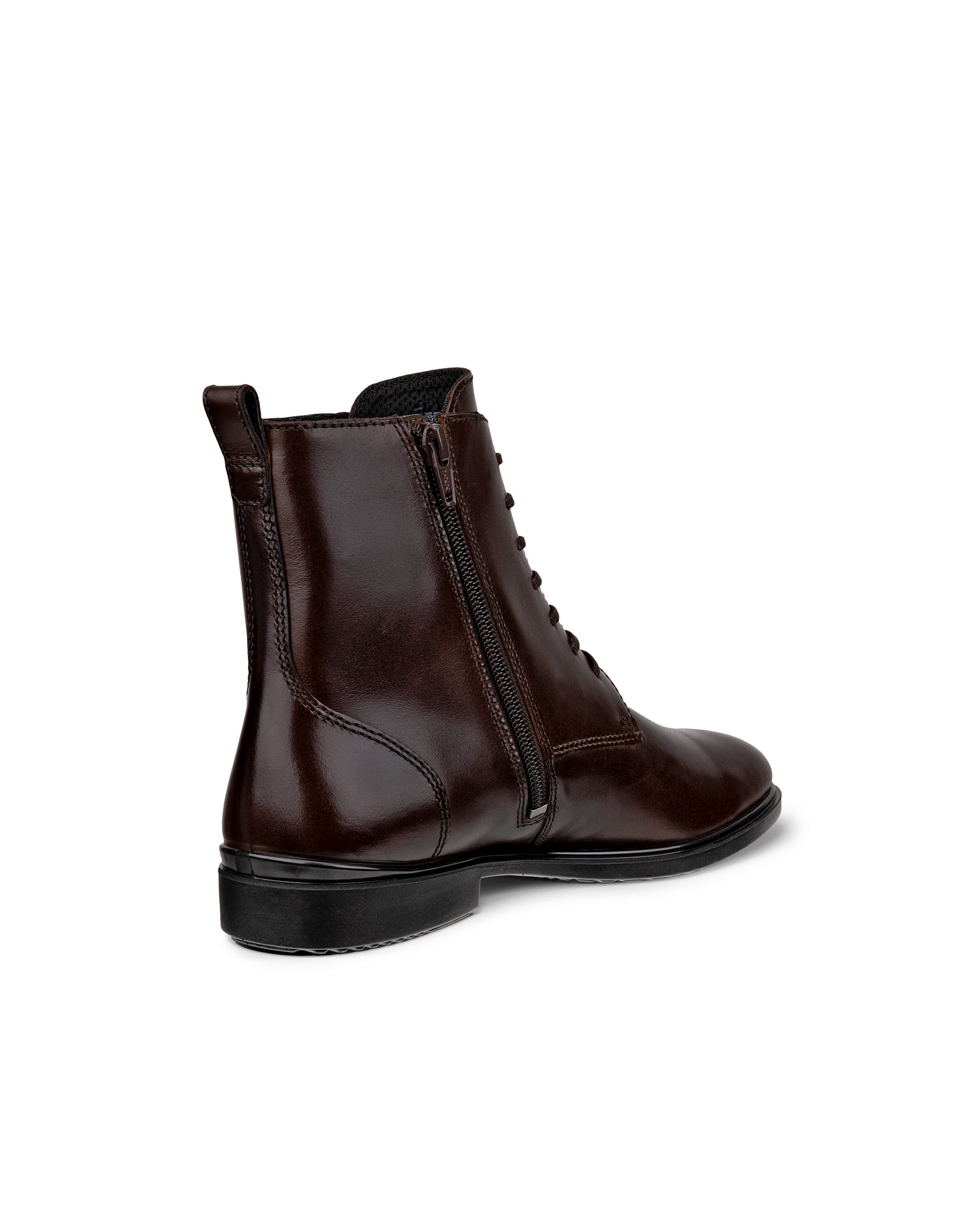 Women's ECCO® Dress Classic 15 Leather Lace-Up Boot - Brown - Back