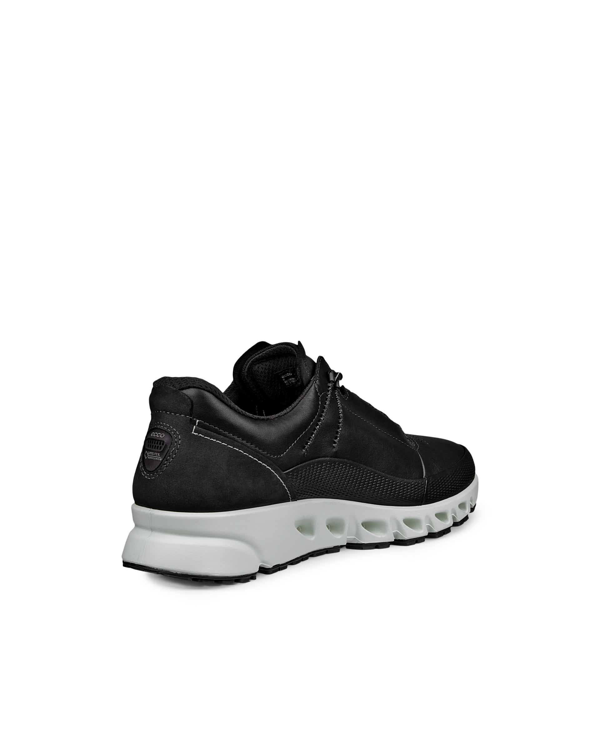 Men's ECCO® Multi-Vent Leather Gore-Tex Shoe - Black - Back
