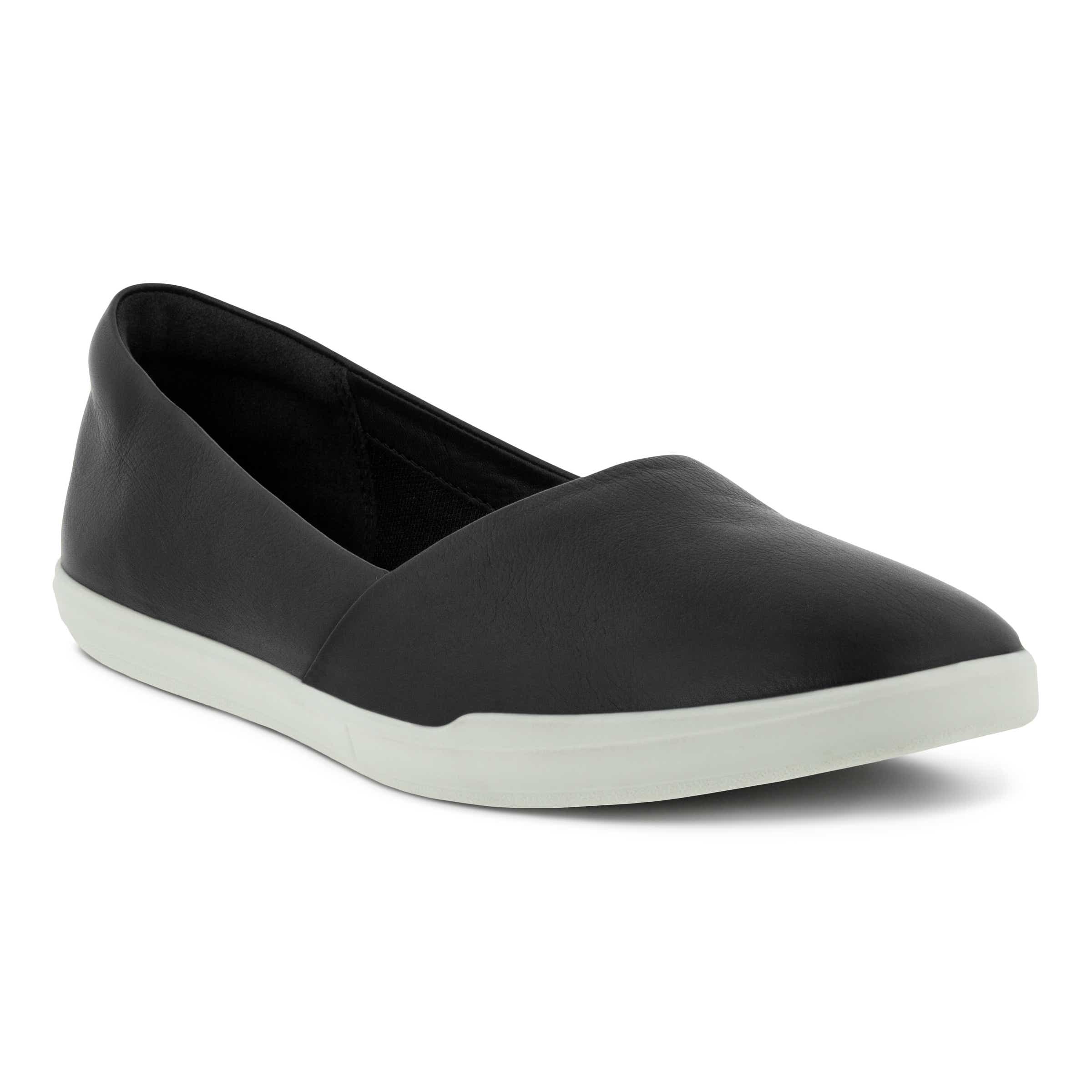 Women's ECCO® Simpil Leather Slip-On - Black - Main