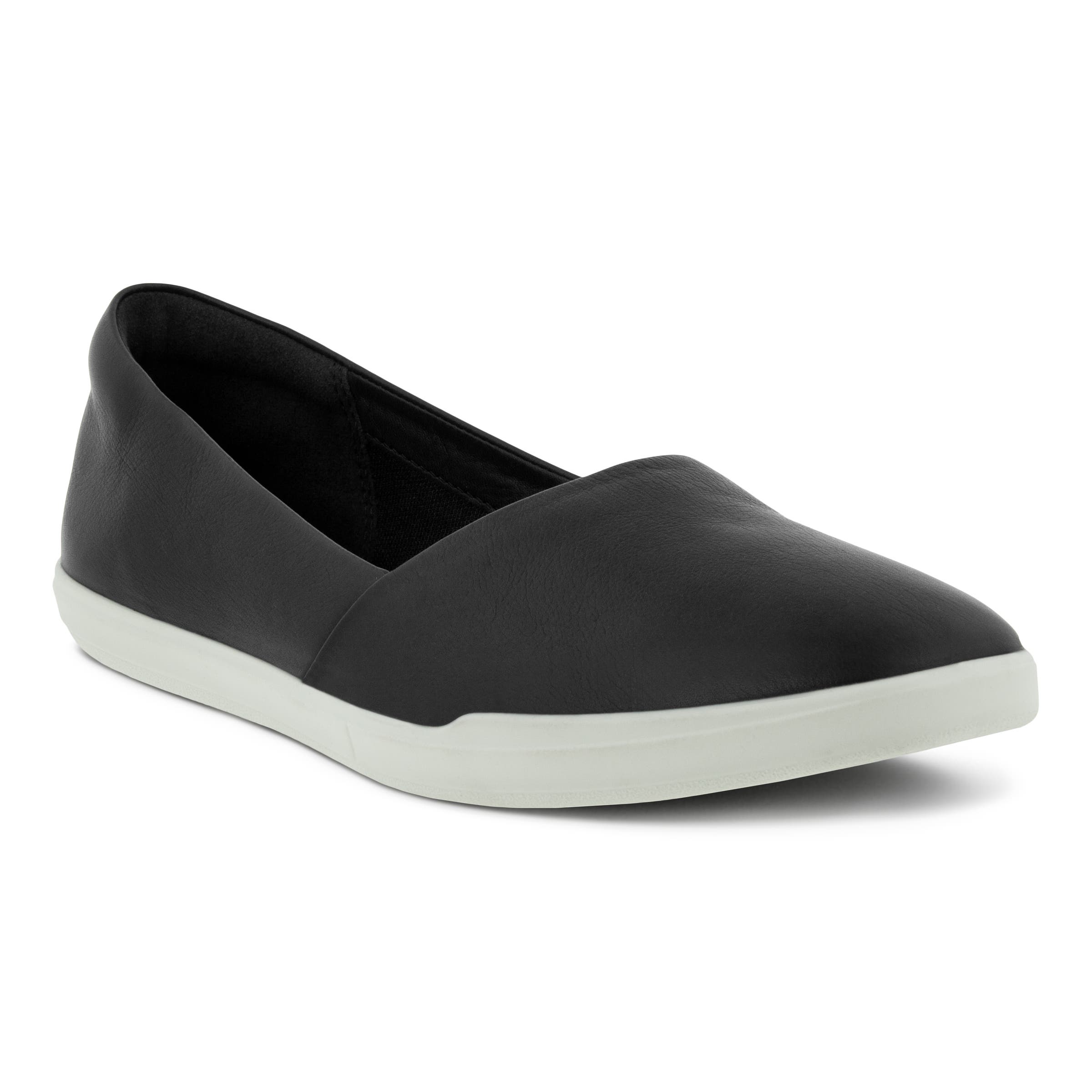 Women's ECCO® Simpil Leather Slip-On - Black - Main