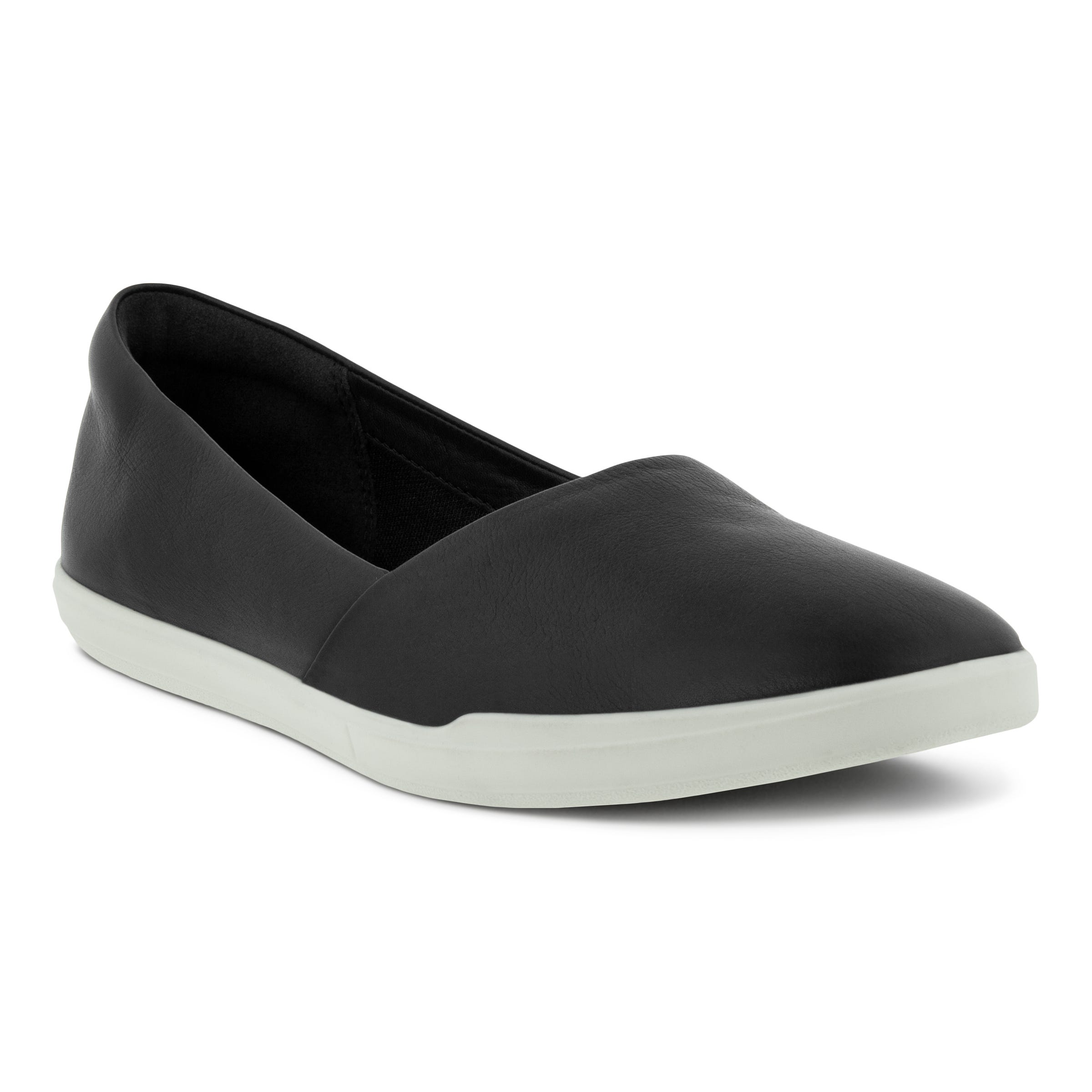 Women's ECCO® Simpil Leather Slip-On - Black - Main