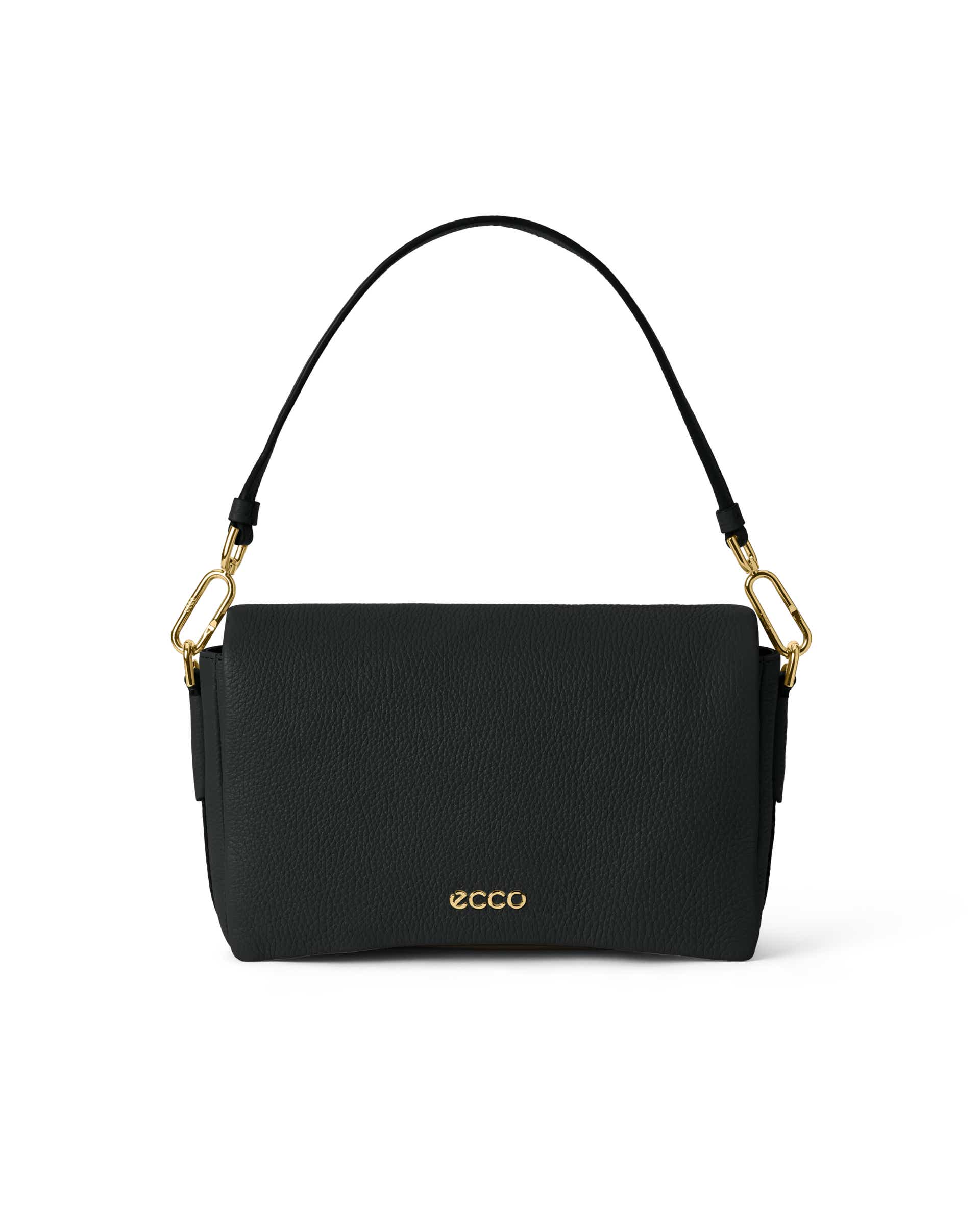 ECCO Pinch Large Soft Pebbled レザークロスボディバッグ | ブラック ECCO Pinch Large Soft Pebbled レザークロスボディバッグ | ブラック