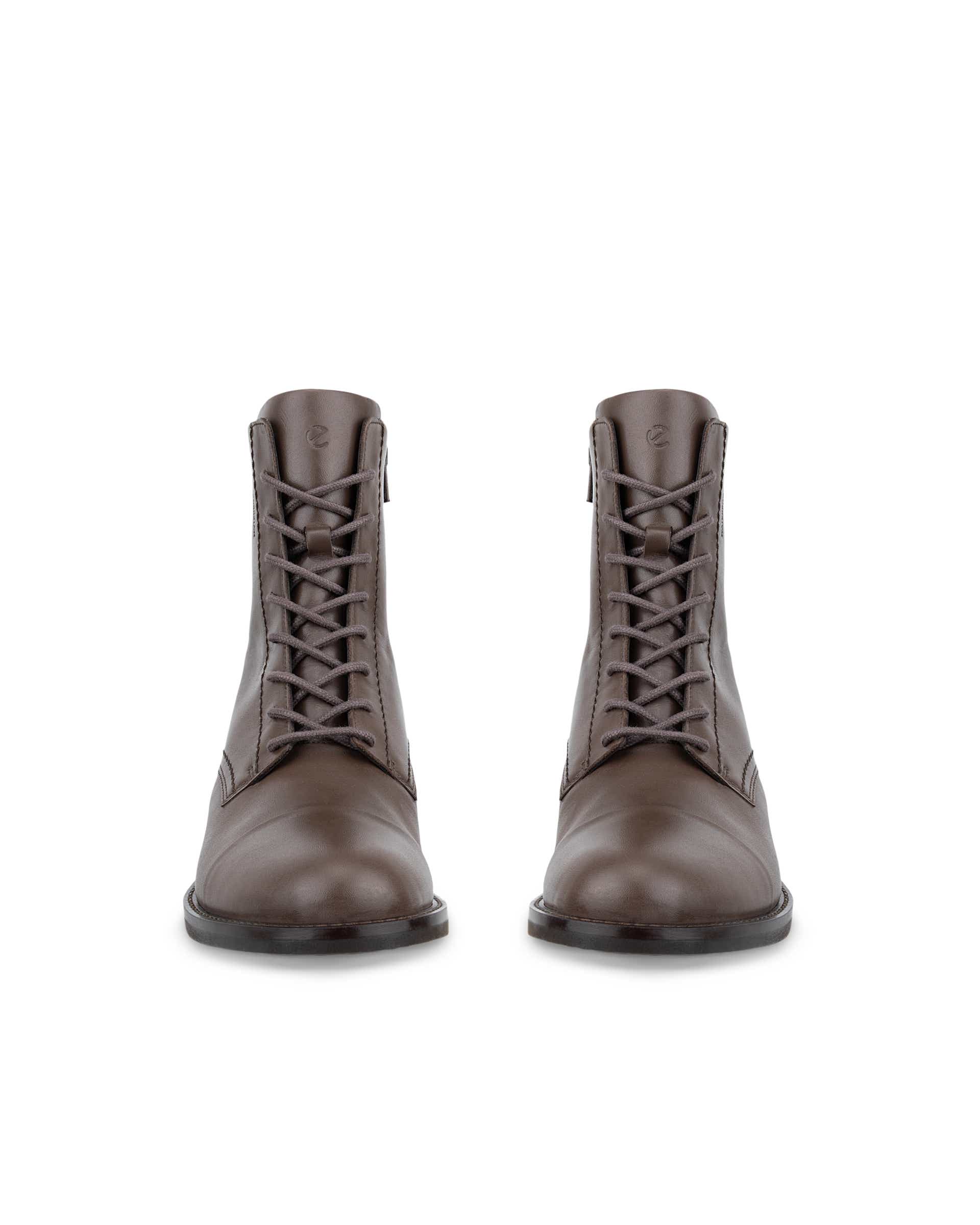 Women's ECCO® SARTORELLE 25 Leather Waterproof Lace-Up Boot - Brown - Front pair