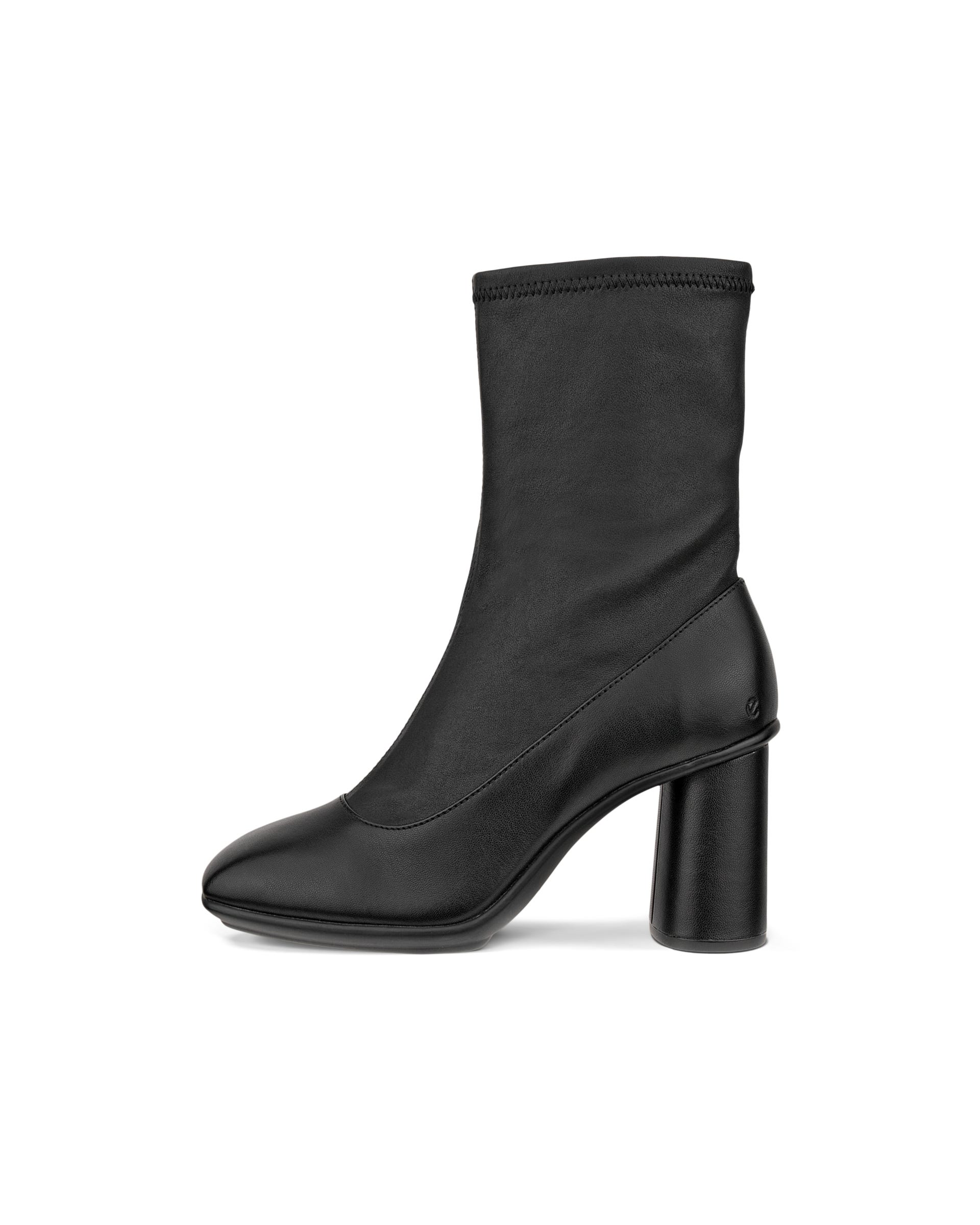 Damskie skórzane buty za kostkę ECCO® SCULPTED ALBA 65 - Czarny - Outside