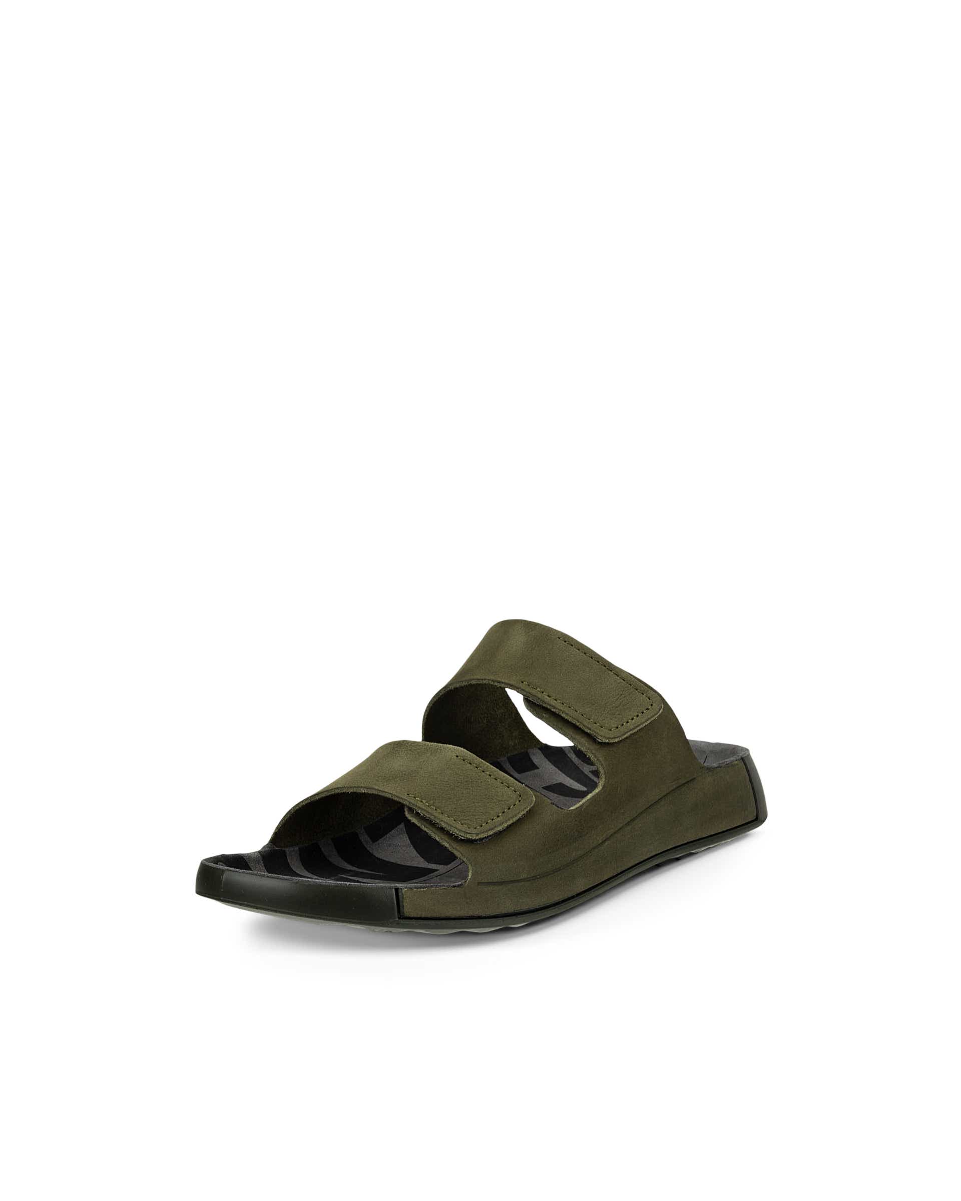 Men's ECCO® Cozmo Nubuck Two Strap Sandal - Green - Main