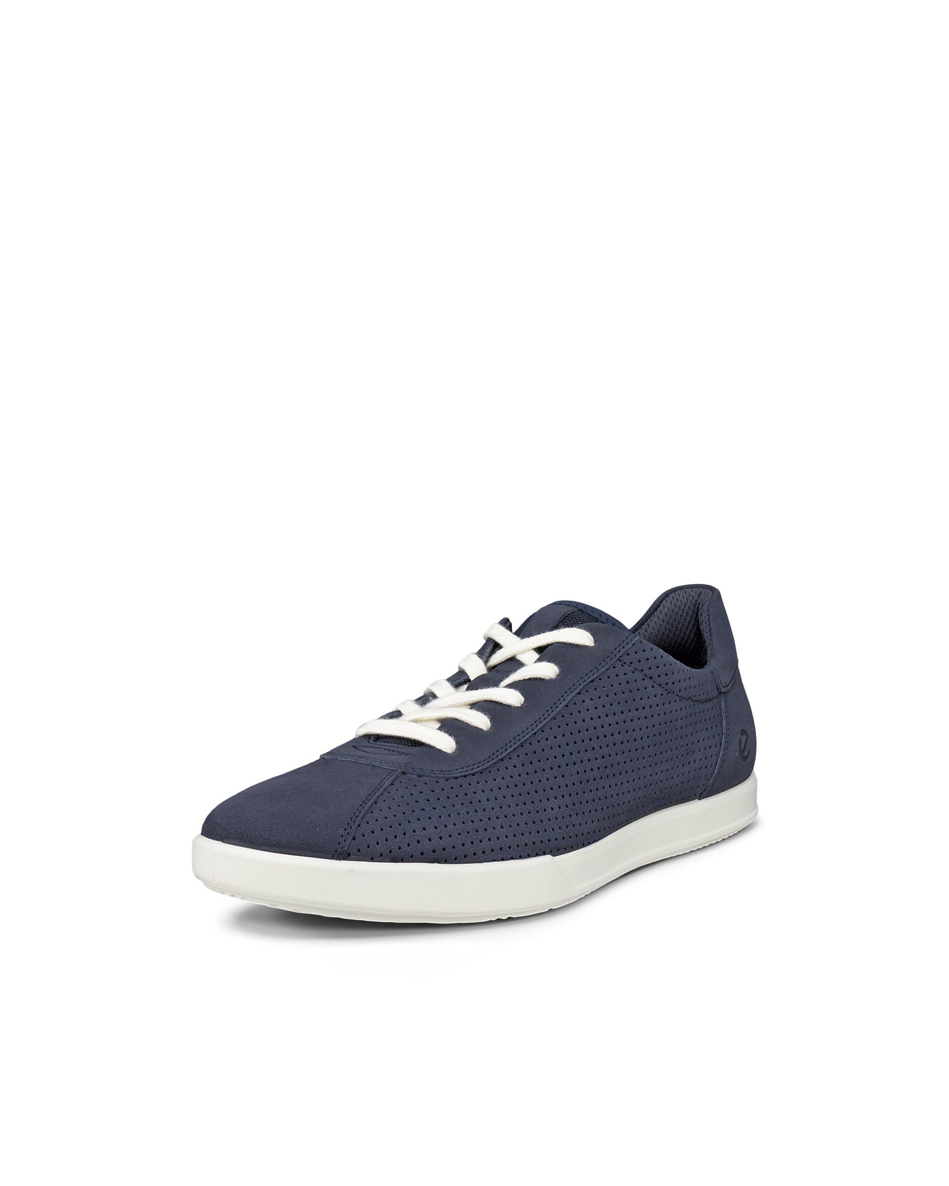 Męskie sznurowane buty z nubuku ECCO® TRAVEL - Niebieski - Outside