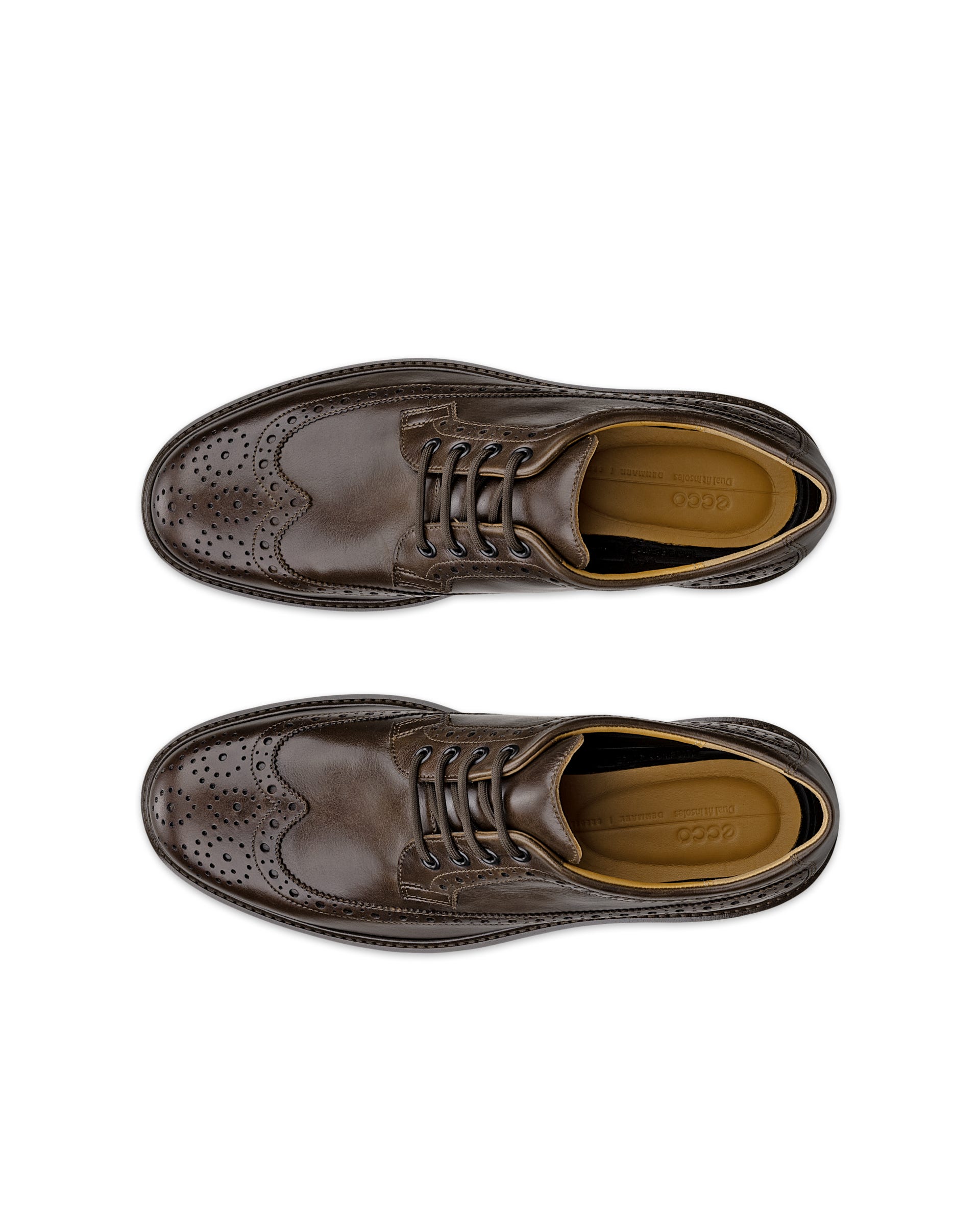 ECCO METROPOLE OSLO WINGTIP MEN'S BROGUE SHOE - Brown - Top left pair