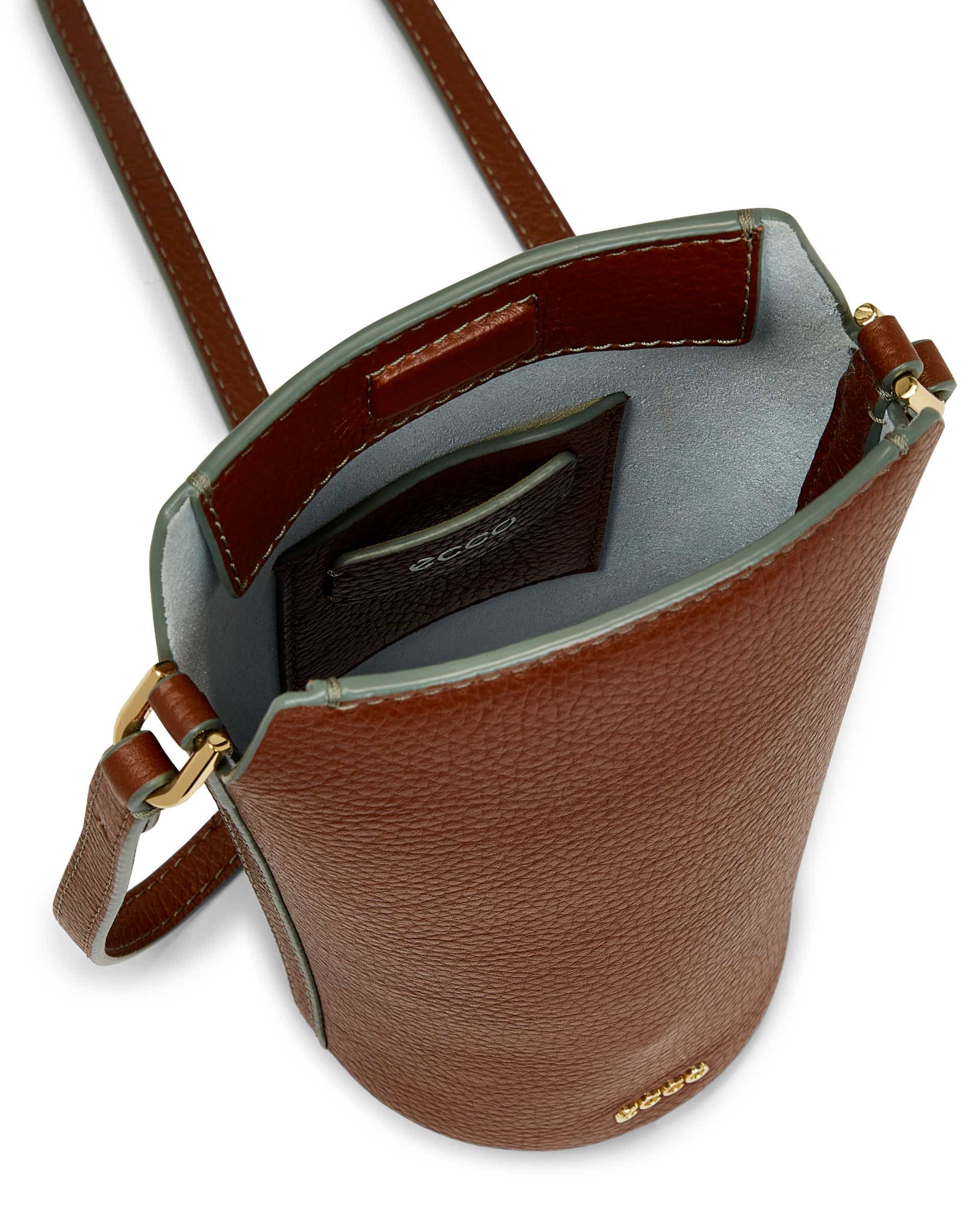 ECCO Pot Pebbled レザークロスボディバッグ - ブラウン - Inside