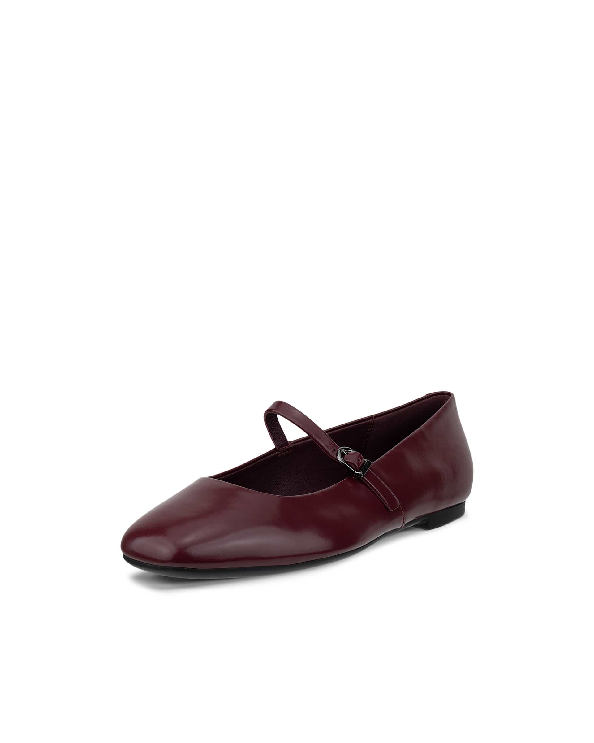 Women's ECCO® Margot Leather Mary Jane Shoe - Red - Main