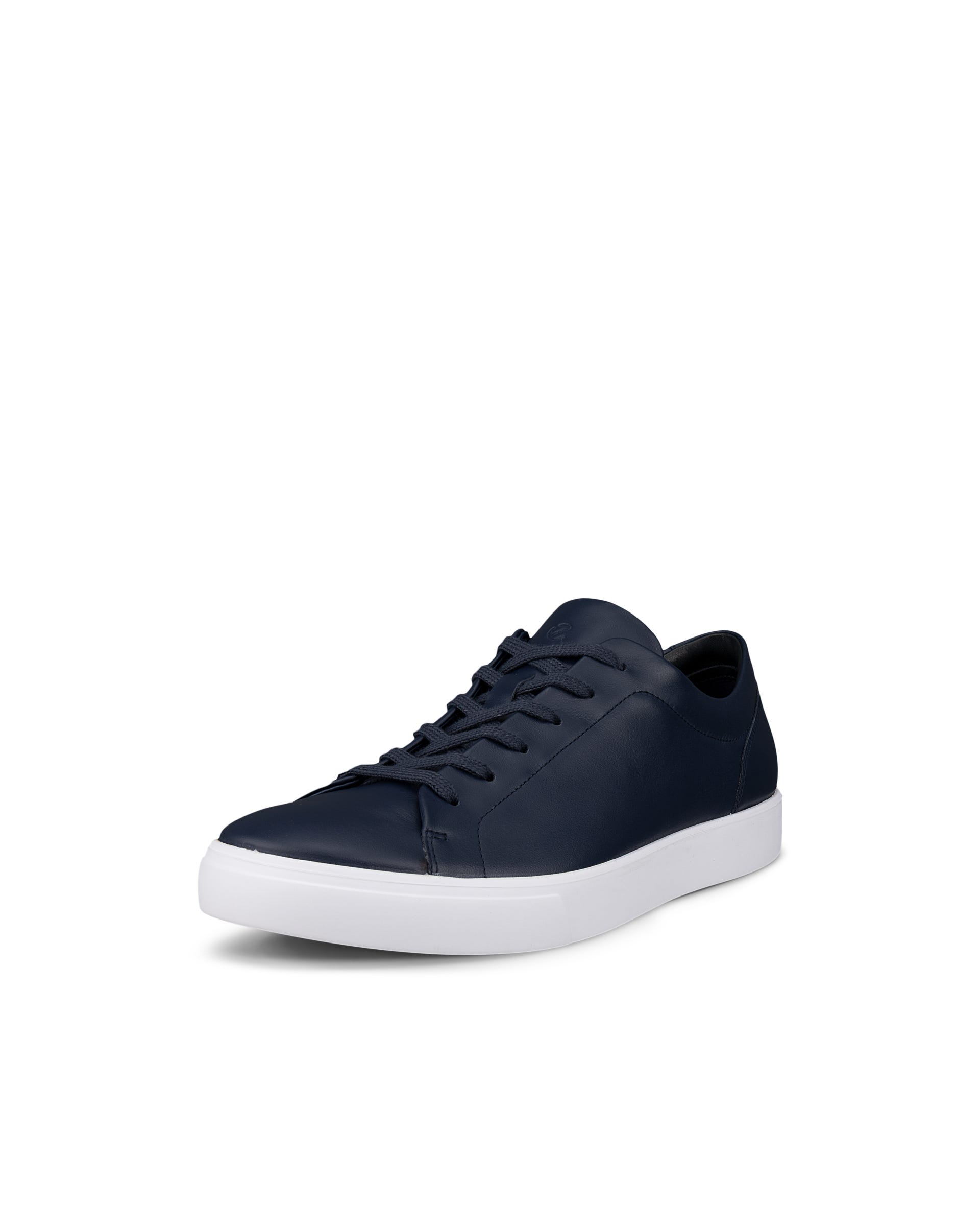 Men's ECCO® SOFT 10 Leather Trainer - Blue - Main