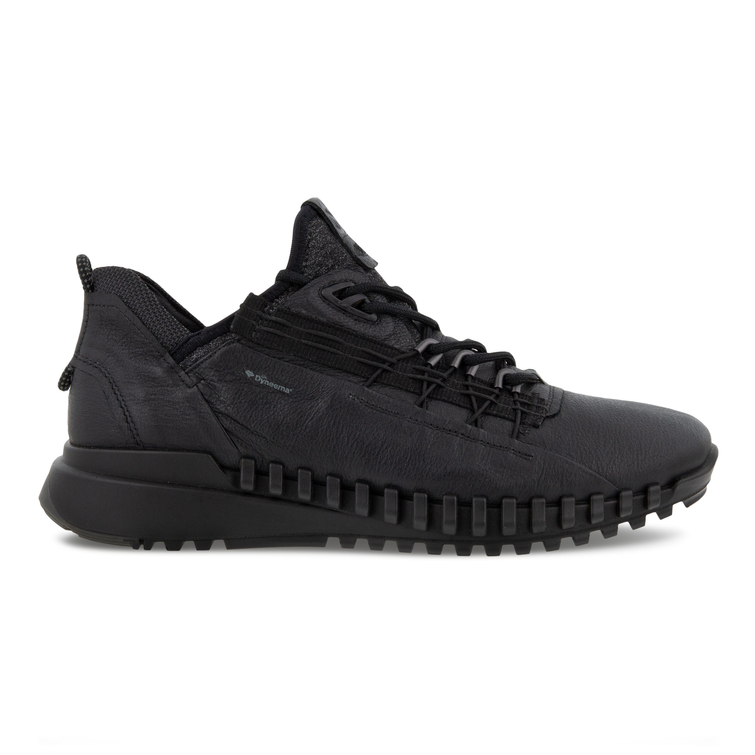 ECCO Zipflex Dyneema メンズ レザースニーカー - ブラック - Outside