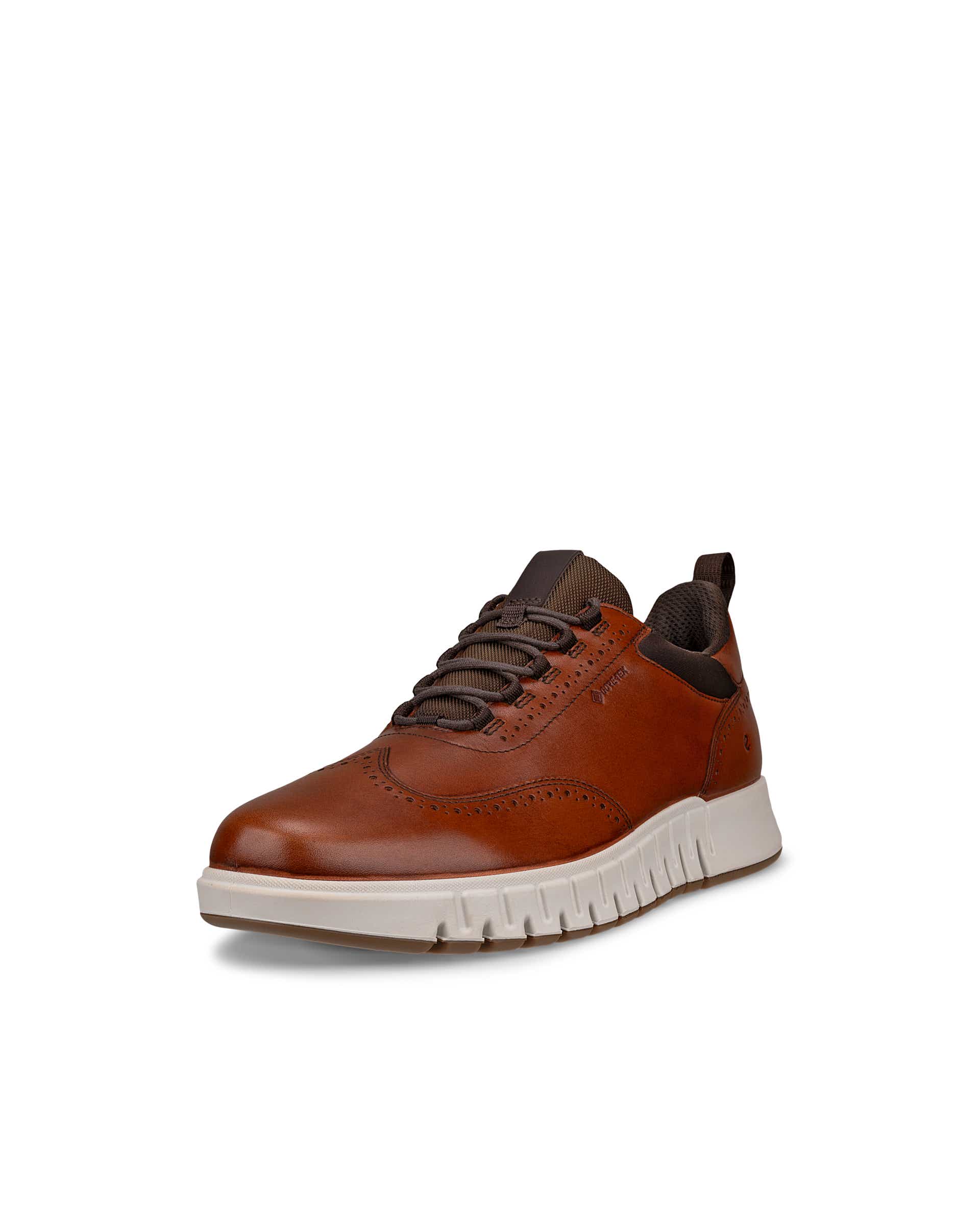 Men's ECCO® Gruuv Studio Leather Gore-Tex Hybrid Wingtip Derby Sneaker - Brown - Main