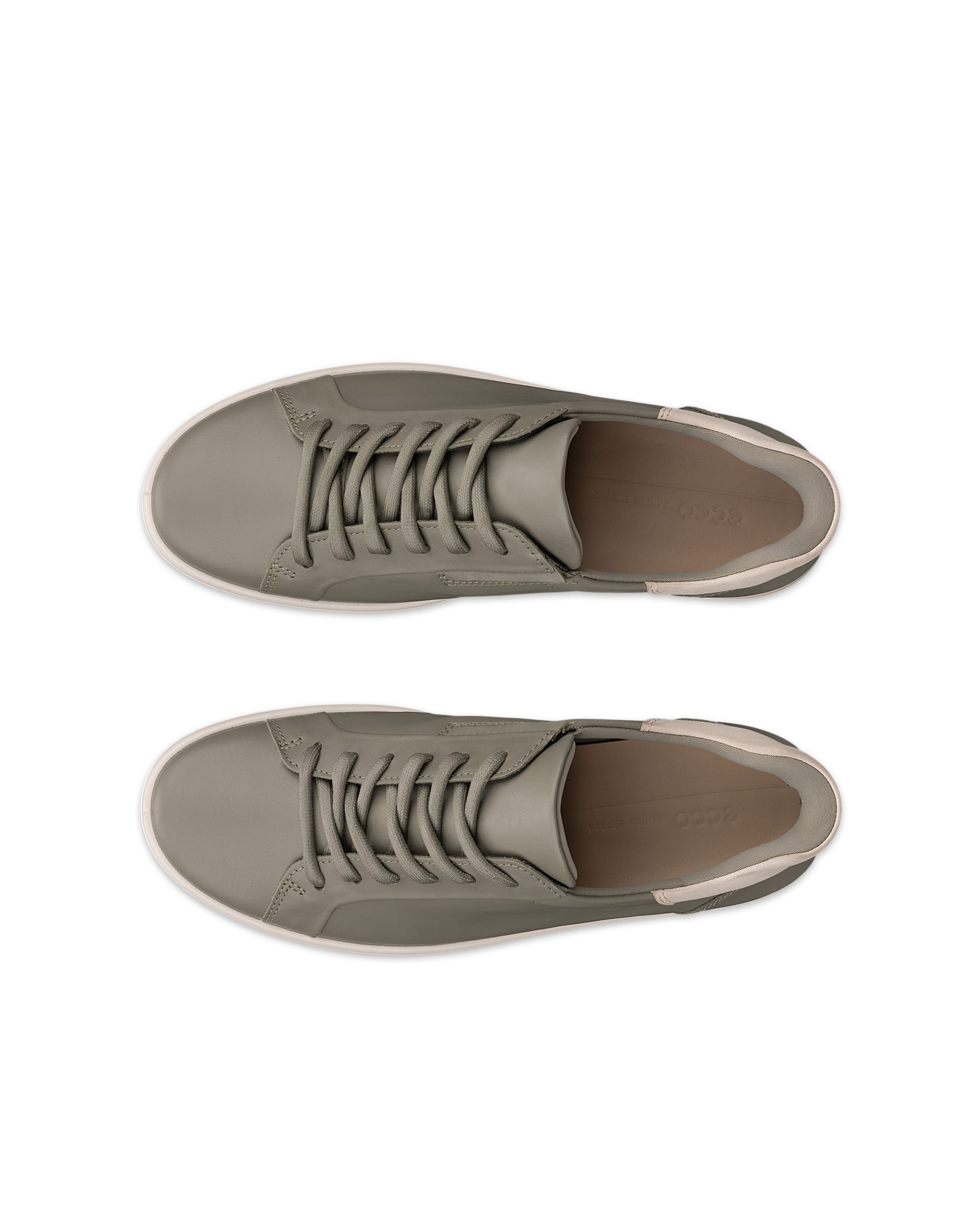 ECCO® SOFT 7 Damen Ledersneaker - Grün - Top left pair