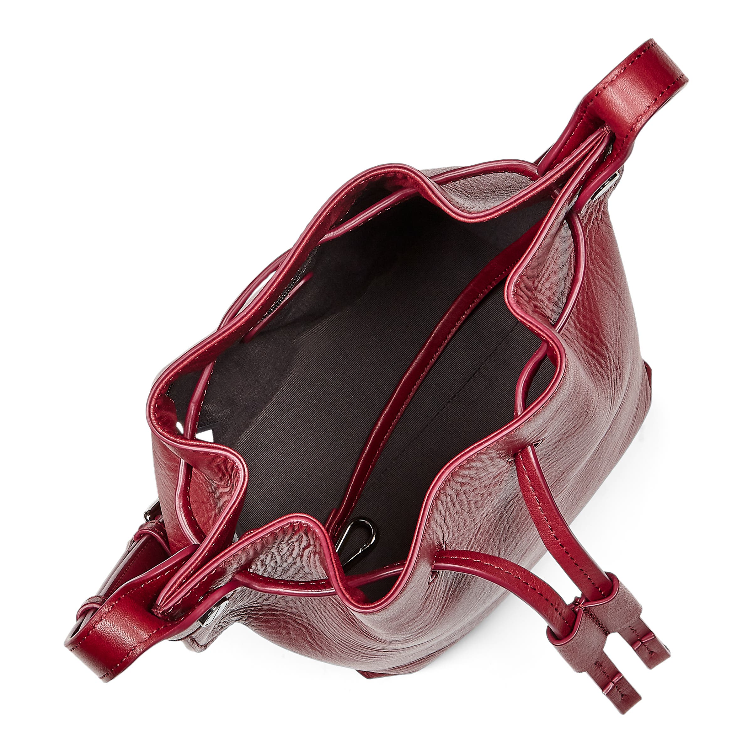 ECCO Sculptured Sm. Bucket Bag - Red - Inside