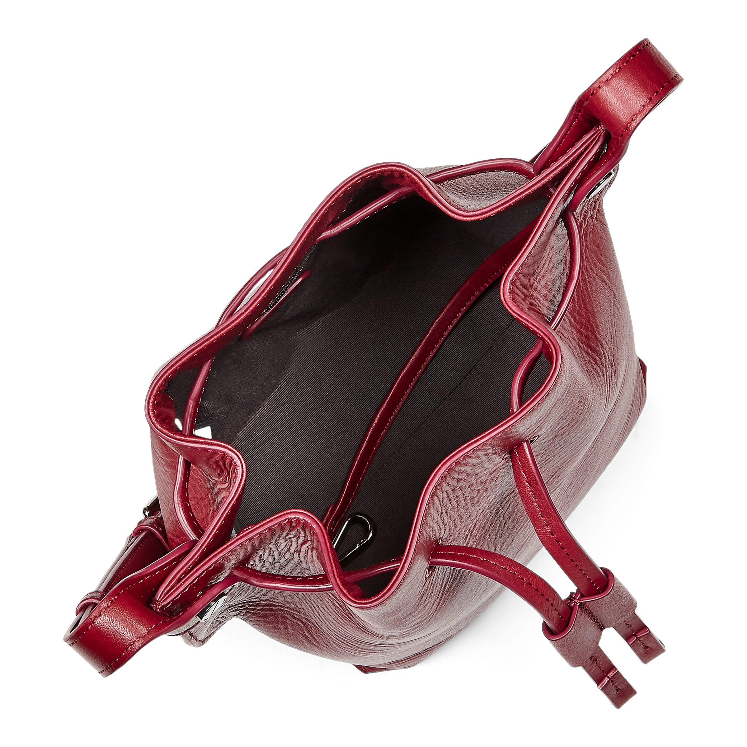 ECCO Sculptured Sm. Bucket Bag - Red - Inside