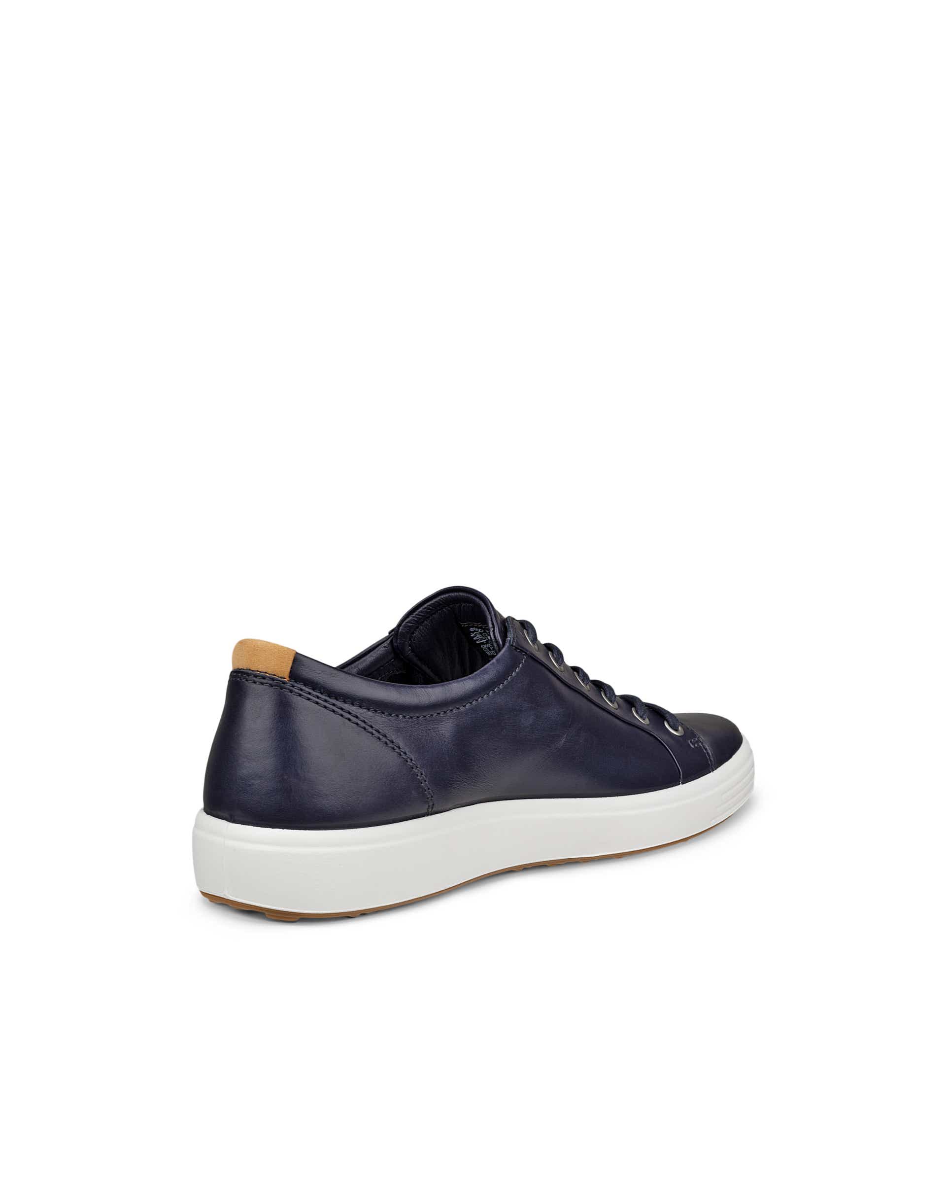 Pánské kožené tenisky ECCO® Soft 7 - Modrá - Back