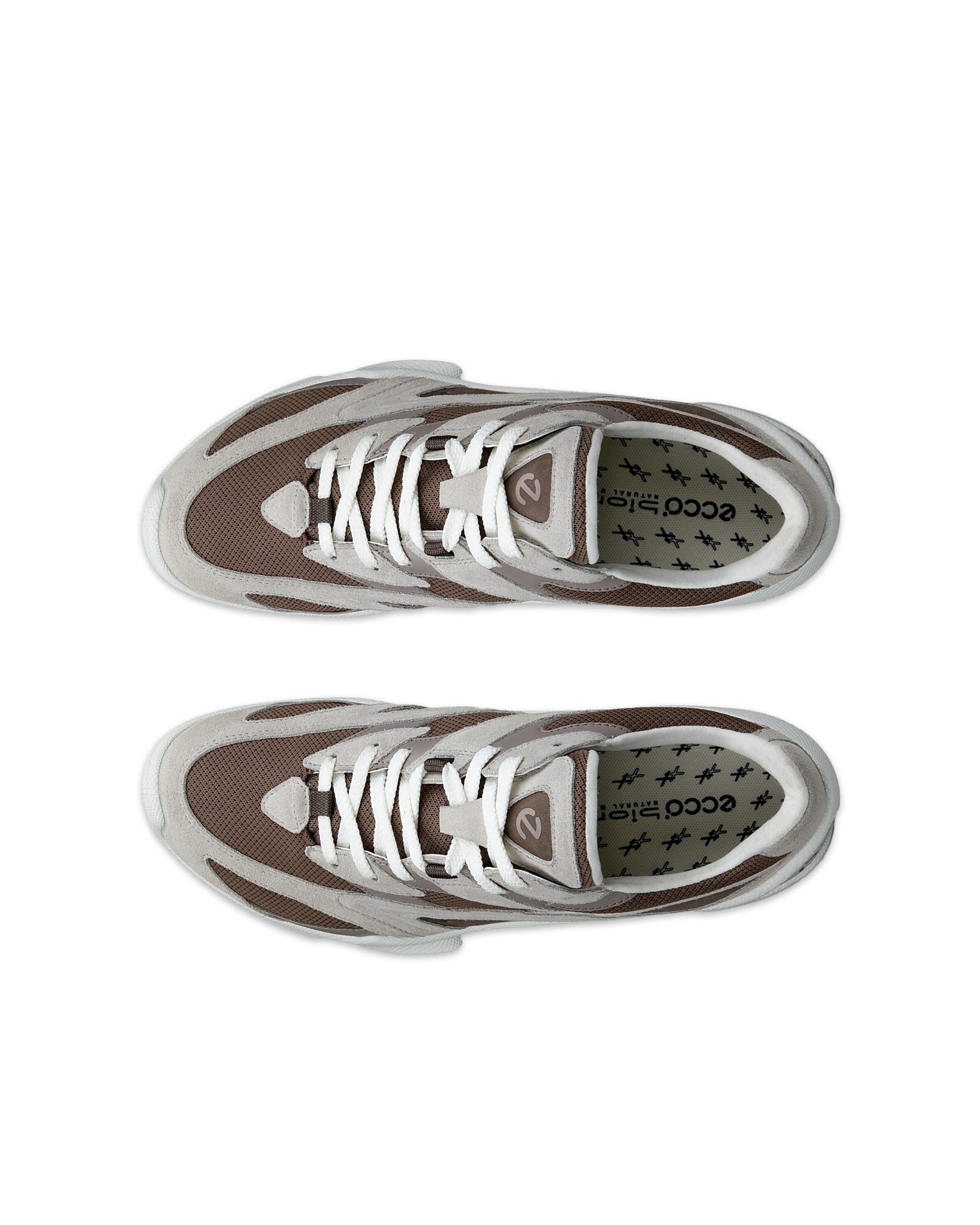 Męskie zamszowe sneakersy ECCO® BIOM C-TRAIL - Brązowy - Top left pair