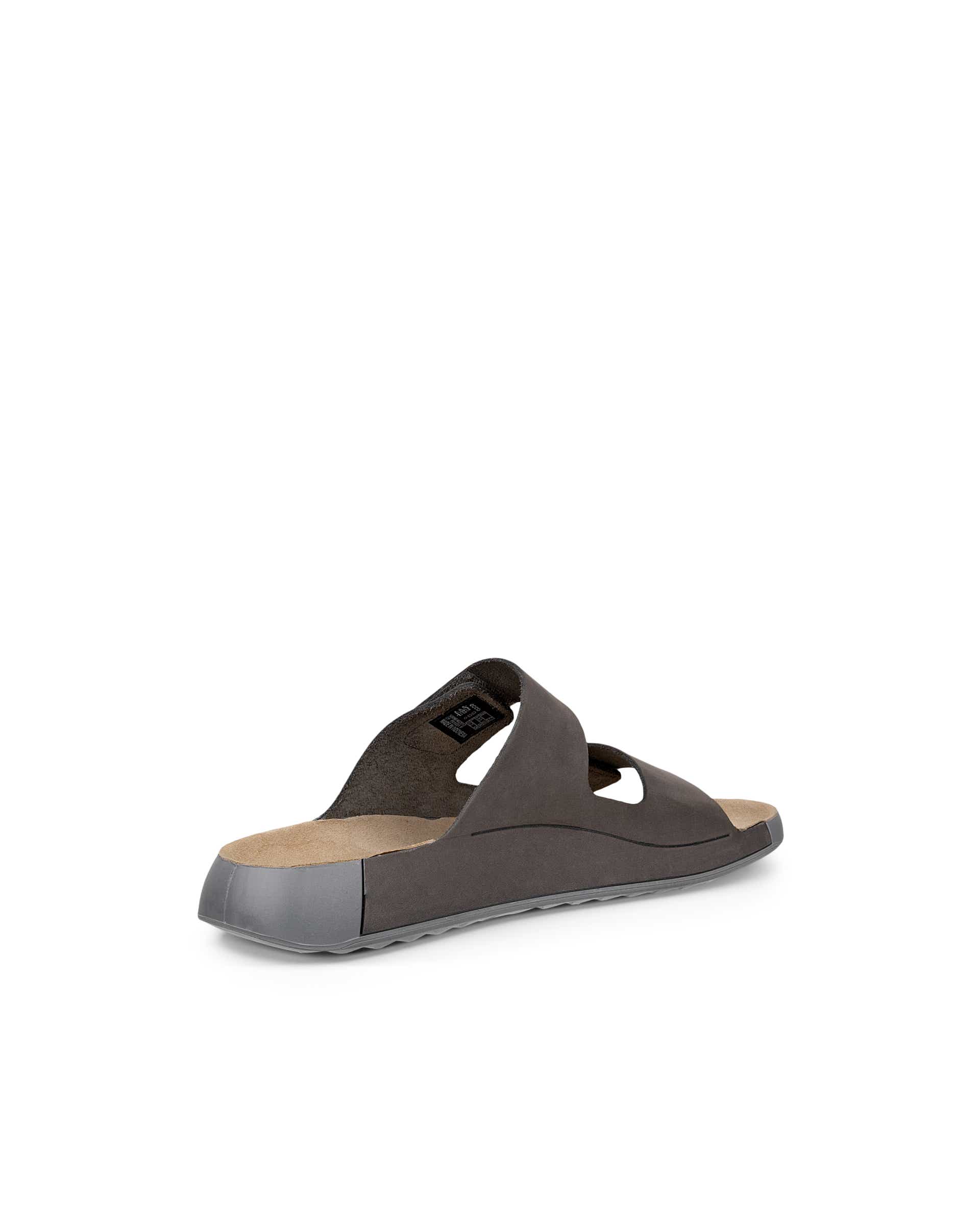 Men's ECCO® Cozmo Nubuck Two Strap Sandal - Grey - Back