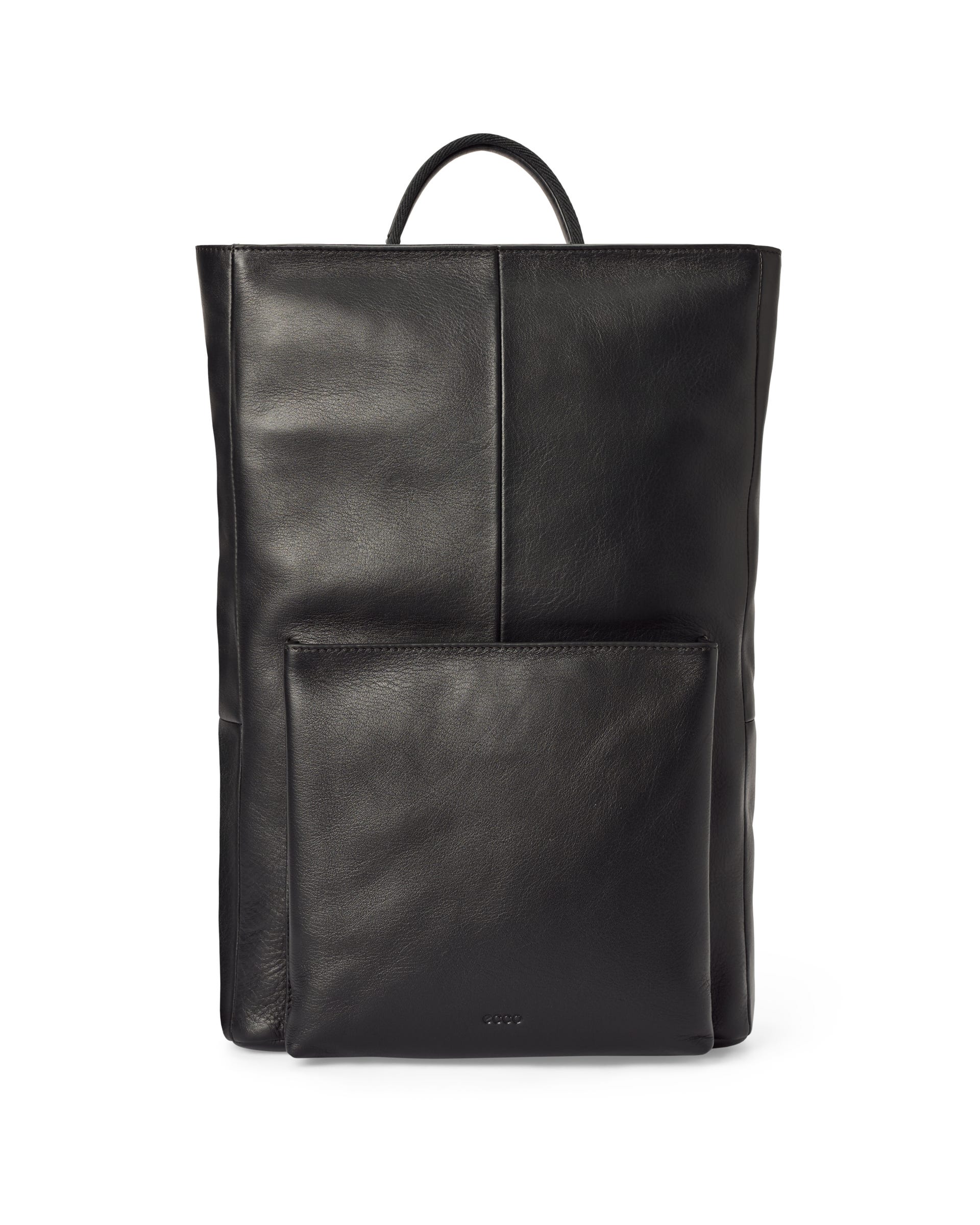 ECCO® SQUARE PACK CITY Herren Quadratischer Rucksack aus Leder - Schwarz - Main