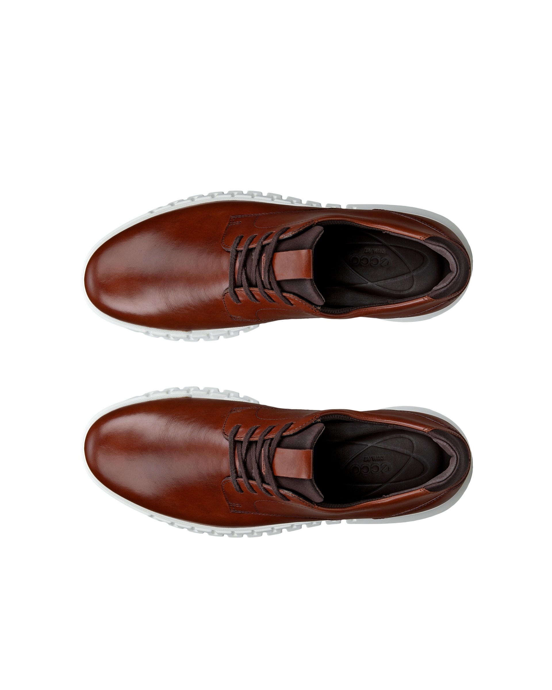 Pánská kožená nazouvací obuv ECCO® Gruuv Studio - Hnědá - Top left pair