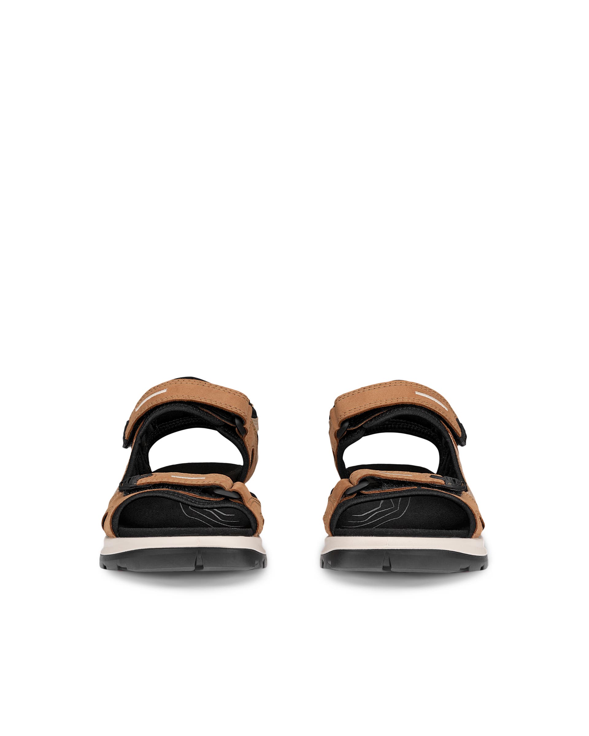 Women's ECCO® Offroad Nubuck Outdoor Sandal - Brown - Front pair