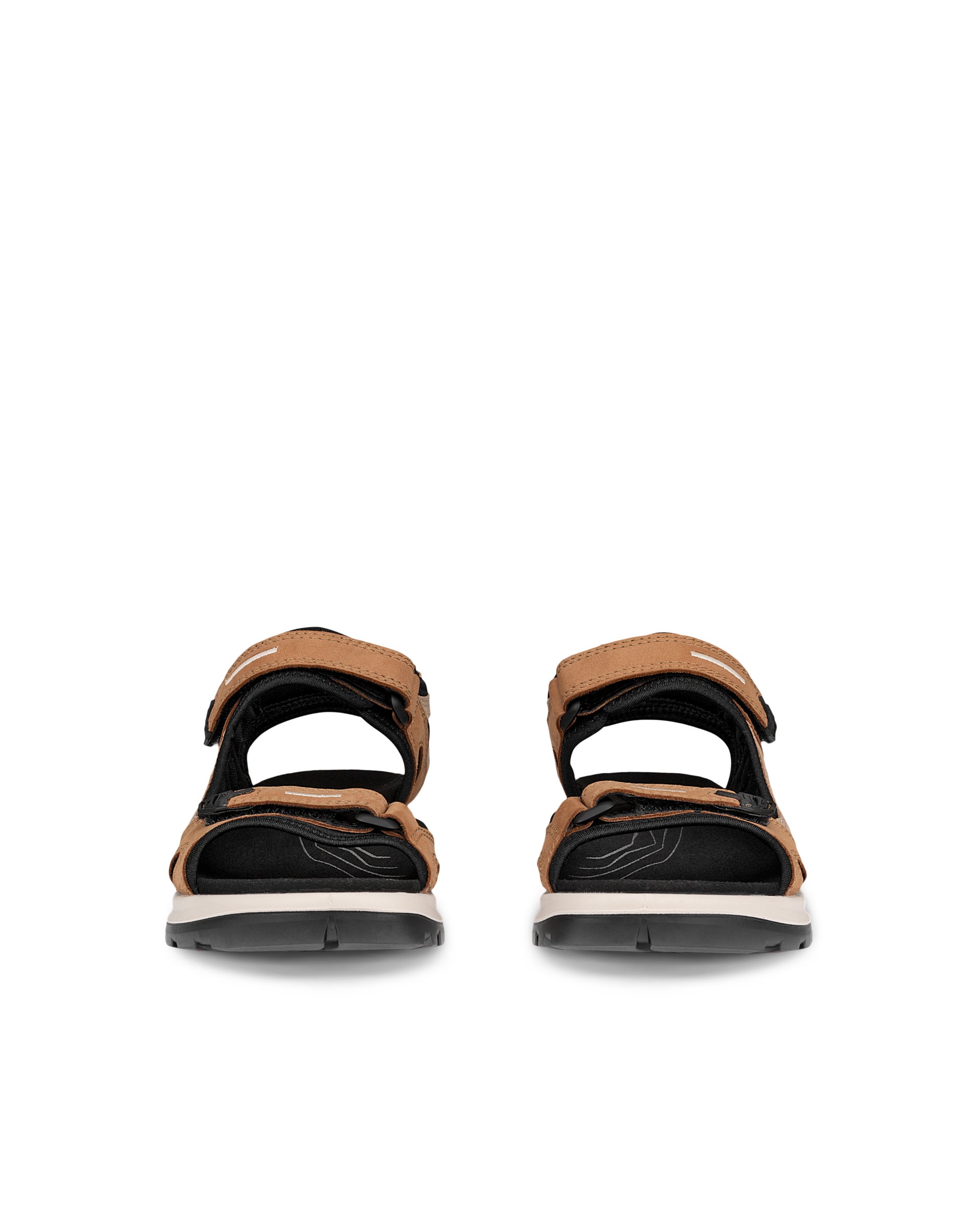 Women's ECCO® Offroad Nubuck Outdoor Sandal - Brown - Front pair