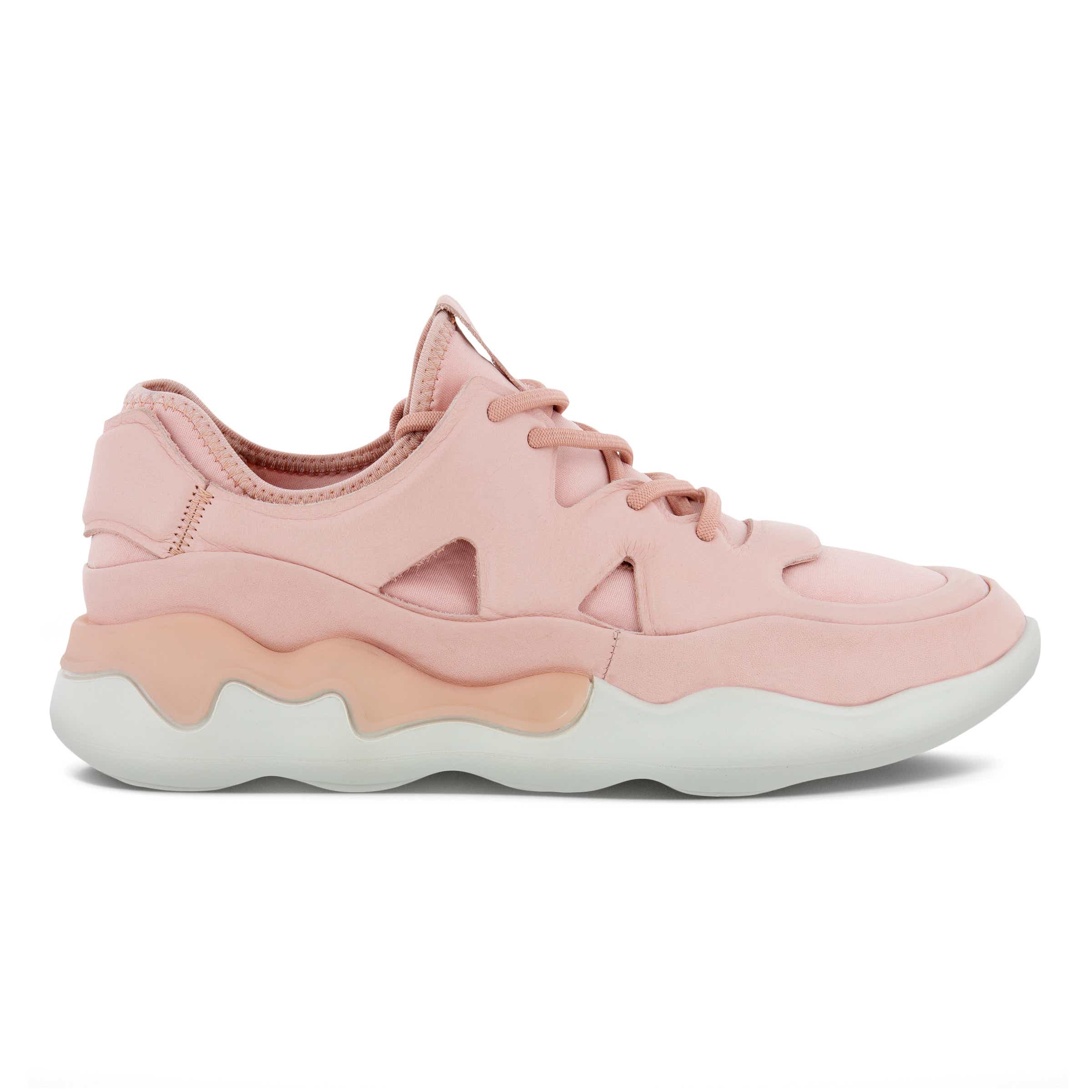 Women's ECCO® Elo Leather Sneaker - Pink - Outside