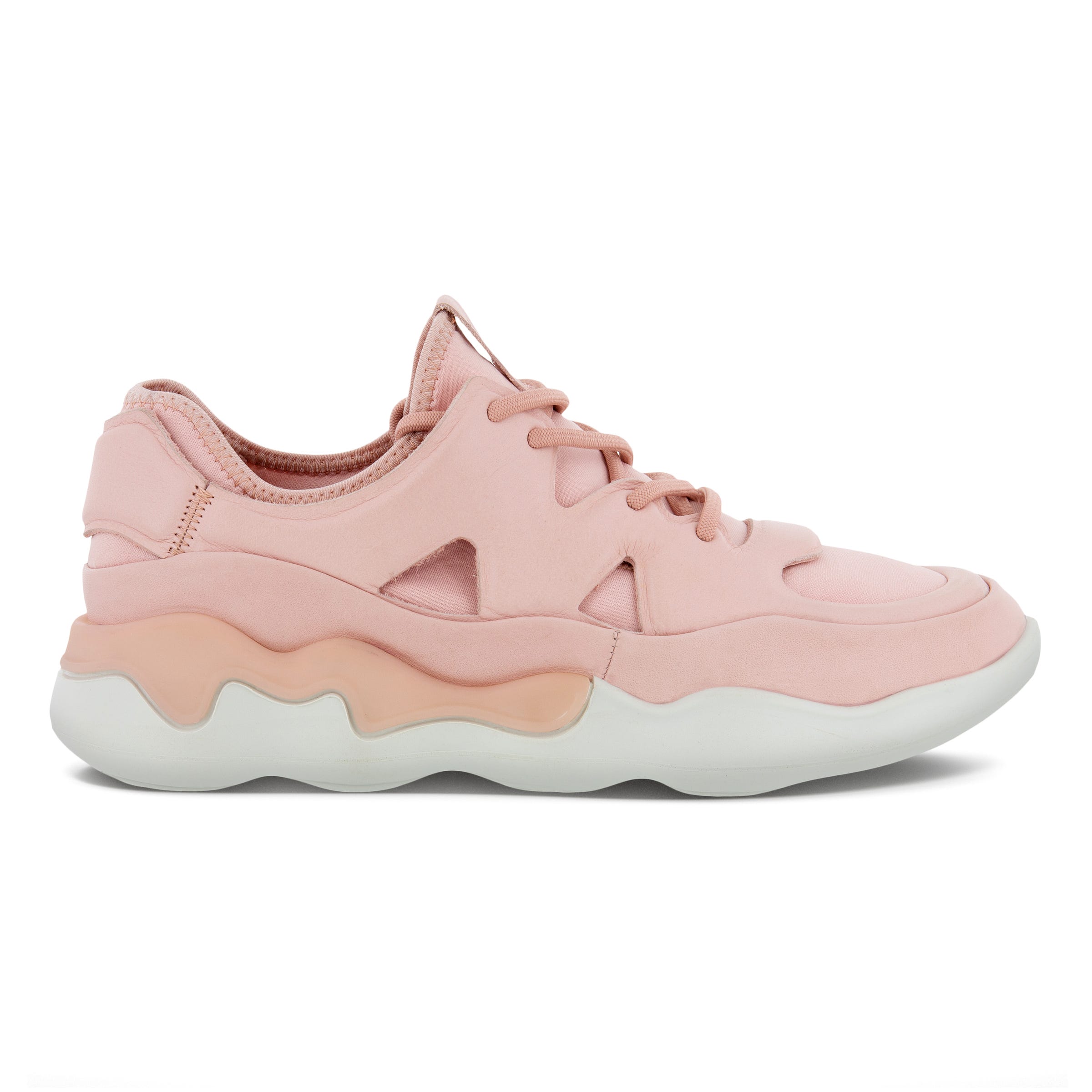 Women's ECCO® Elo Leather Sneaker - Pink - Outside