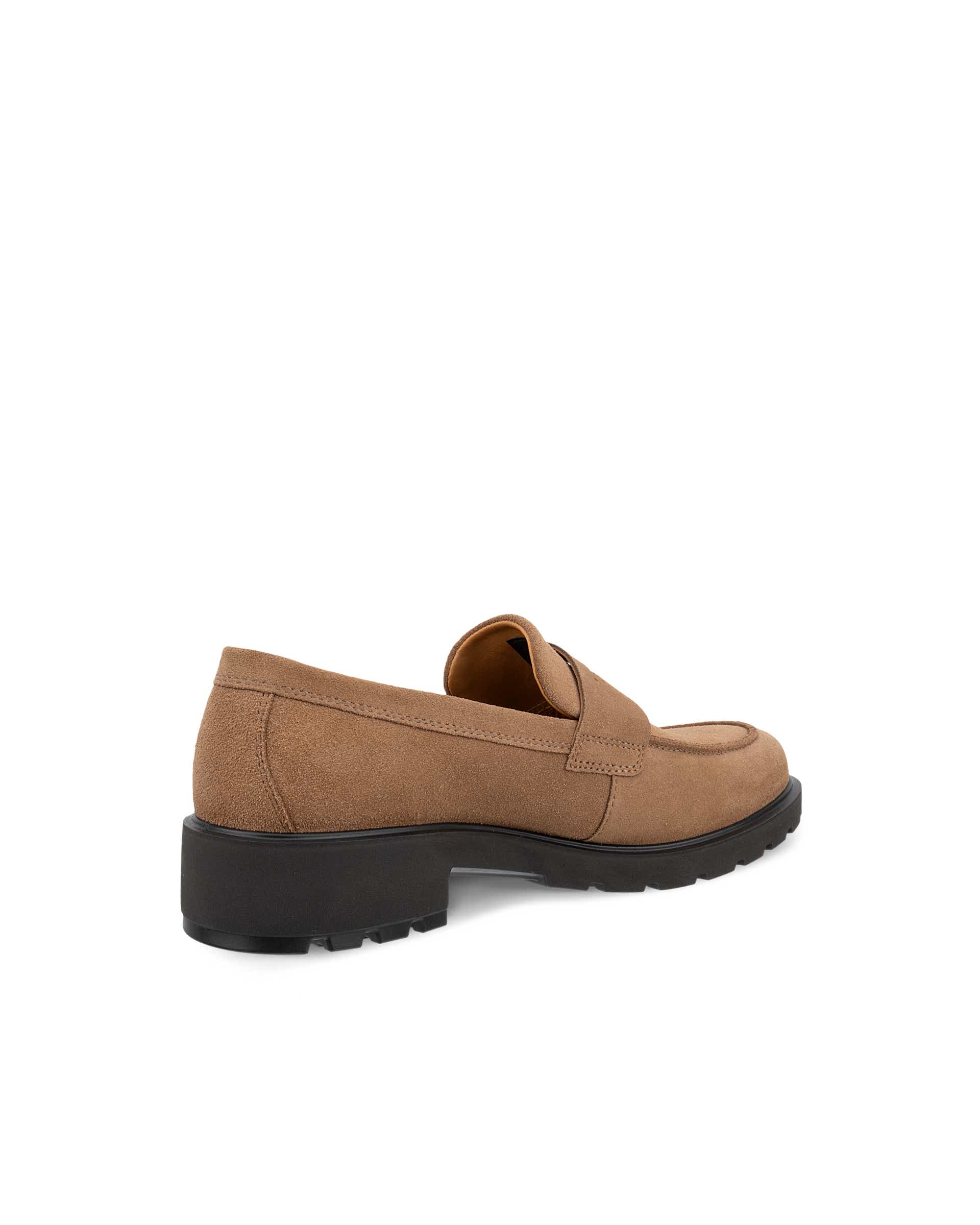 Women's ECCO® METROPOLE VIENNA Suede Loafer - Brown - Back