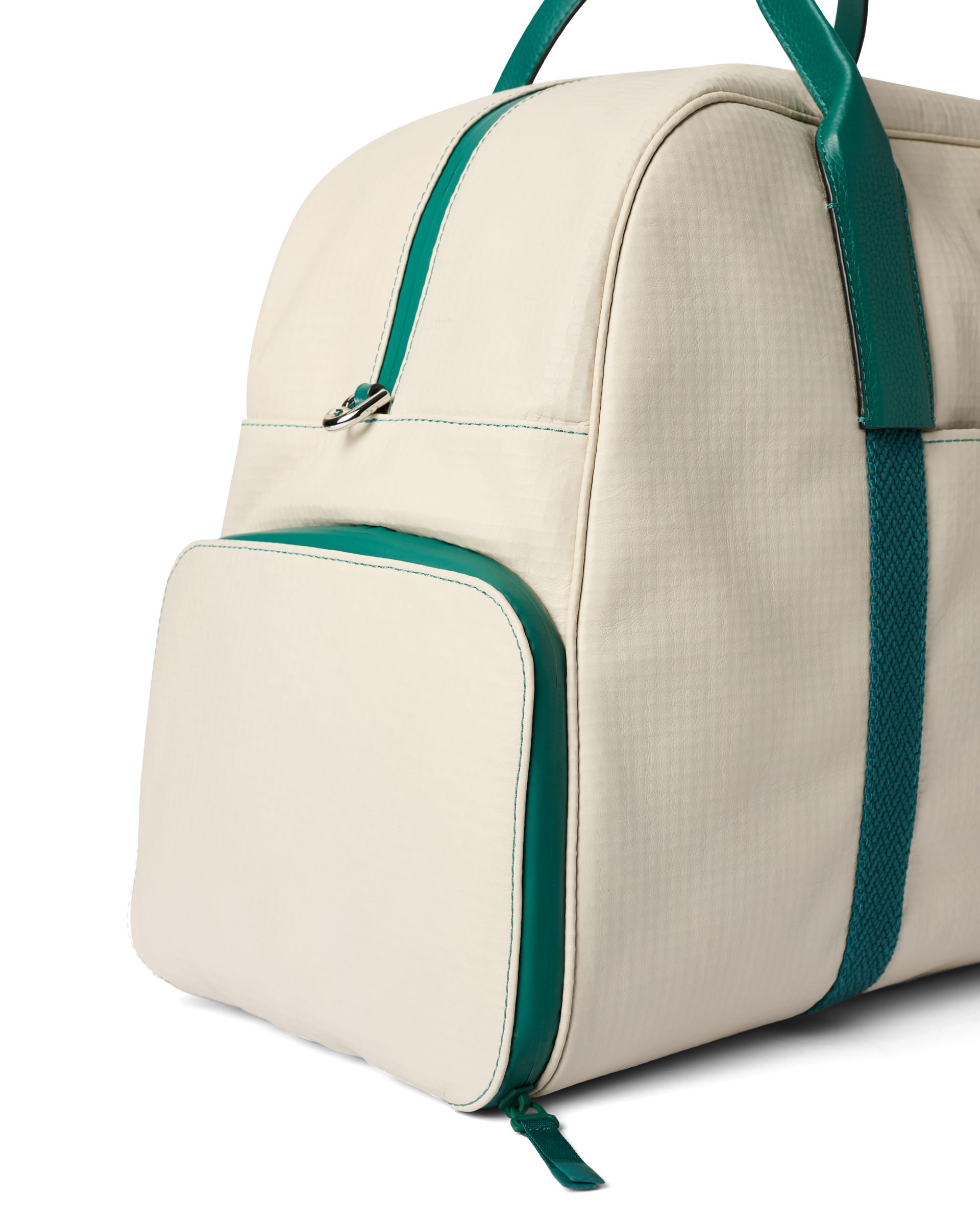 ECCO® Golf Zefer Leather Boston Bag - Beige - Detail-2