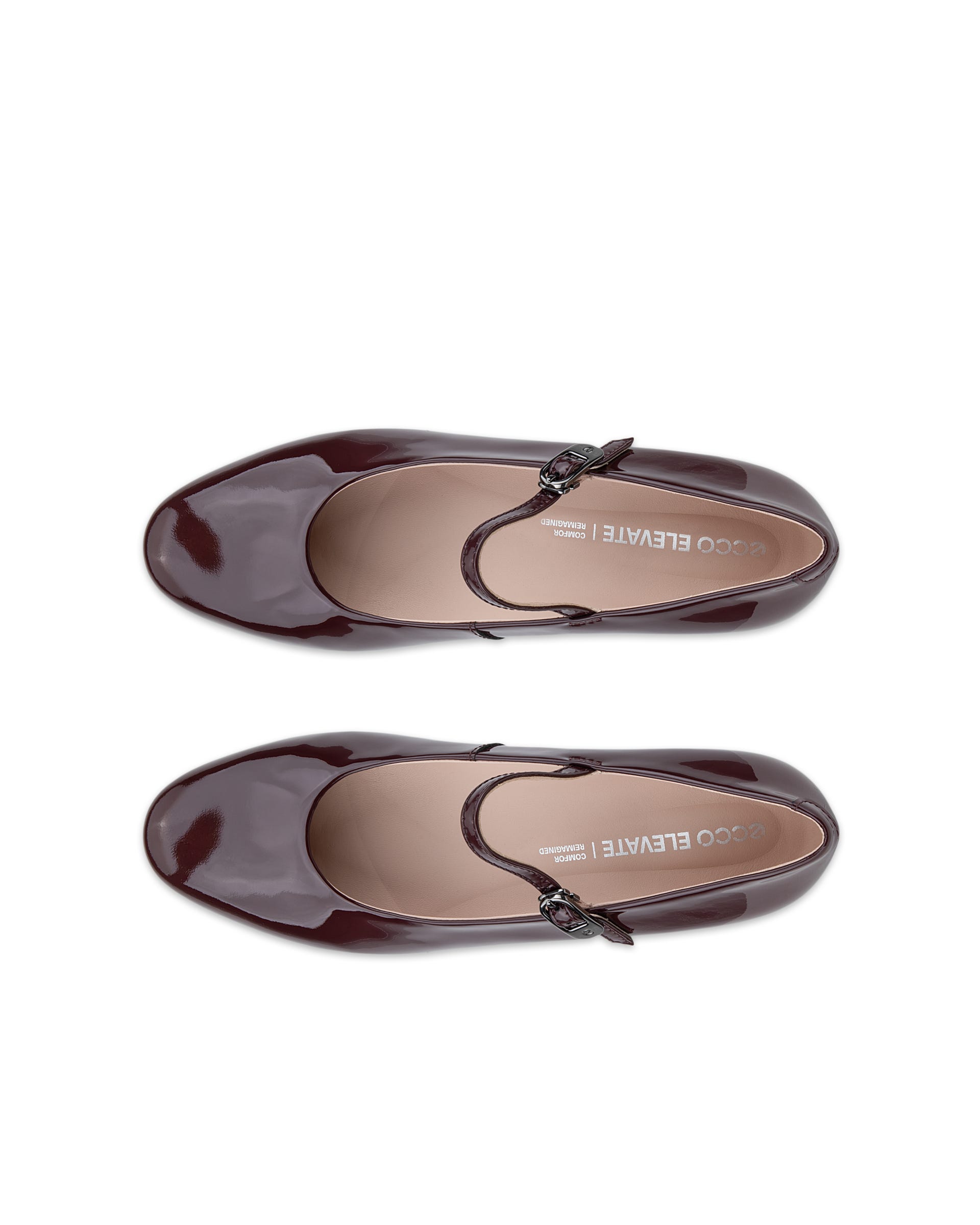 ECCO® ELEVATE WEDGE babies en cuir pour femme - Rouge - Outside